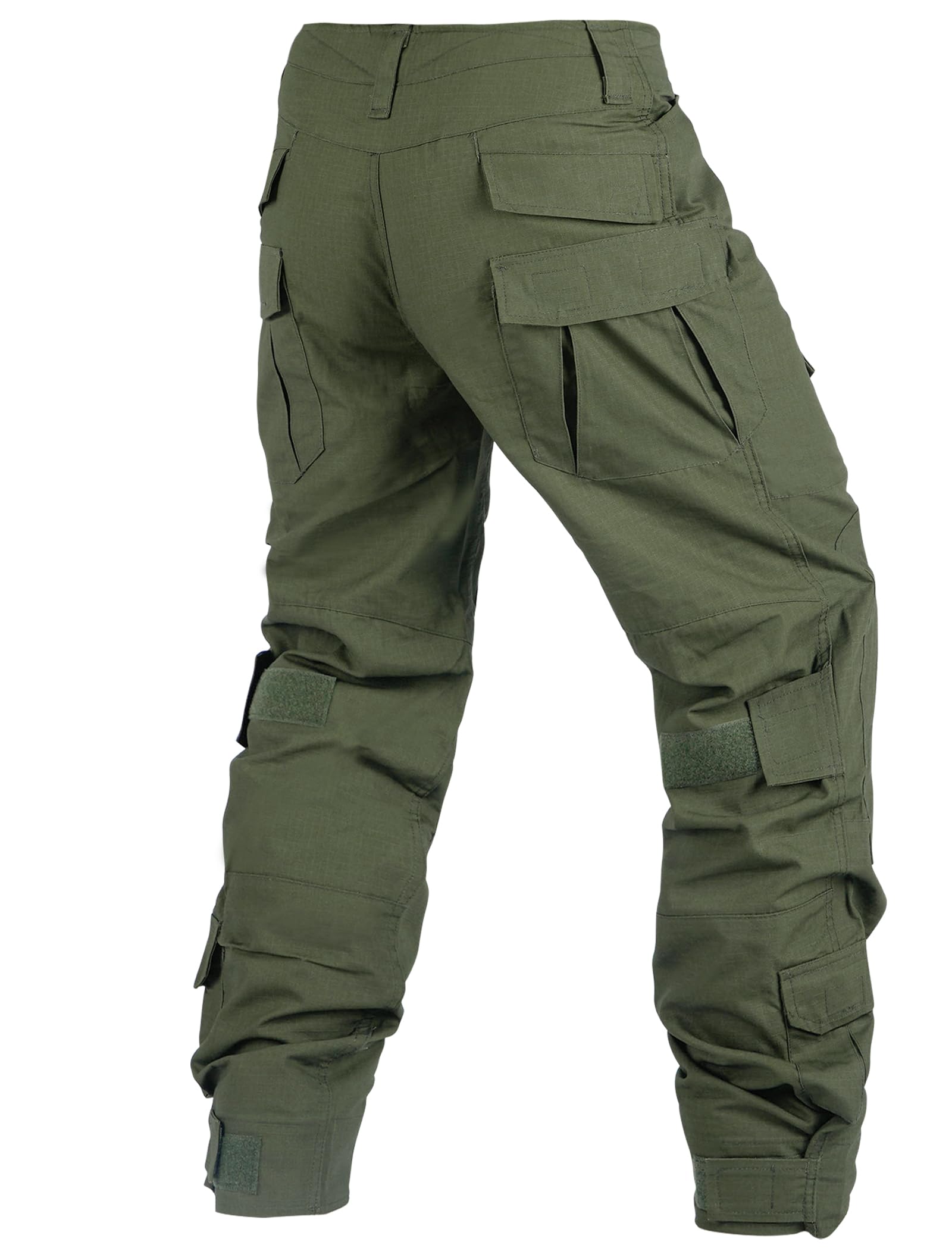 **Men's Tactical Cargo Pants - Camo Ripstop Outdoor Hiking & Work Pants with Multi-Pockets (No Belt, No Kneepad) - Perfect for Hunting, Camping & Tactical Missions**