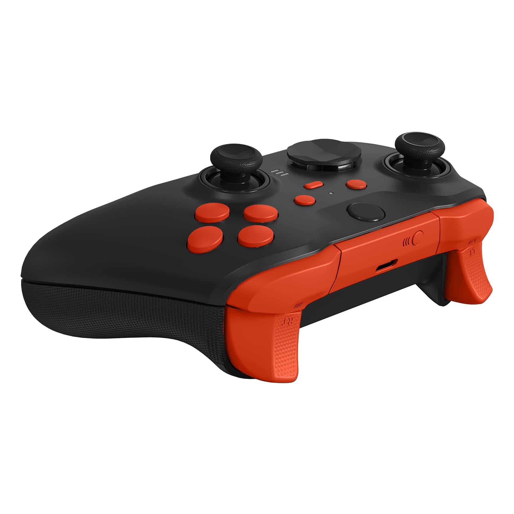 eXtremeRate Replacement Button Set for Xbox Elite Series 2/Series 2-Core Controller - DIY ABXY/Trigger Bumper/Profile/View/Menu Buttons for Xbox Elite V2/V3 Gamepad Model 1797 (Orange) - Perfect for Gaming Enthusiasts & Controller Customization