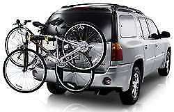 GM Accessories 12499171 Hitch-Mounted 4 Bike Bicycle Carrier Rack for SUV, Truck & Minivan - Heavy Duty Steel Frame for Secure Transport - Perfect for Road Trips, Camping & Outdoor Adventures