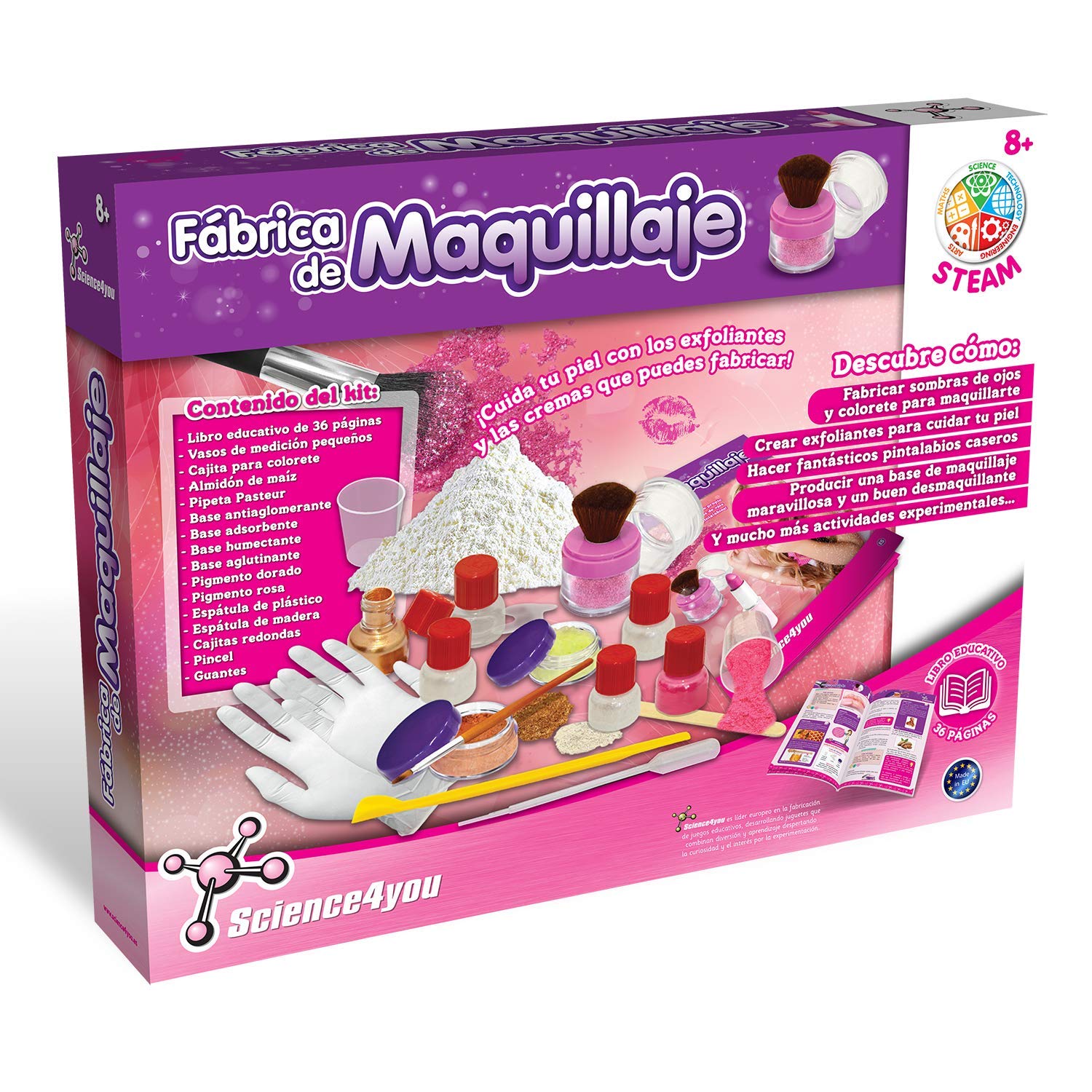 Science4you Makeup Factory Kit - Educational Science Toy for Kids Ages 8+, Multicolor STEM Learning Activity | Perfect for Birthday Gifts & Creative Play
