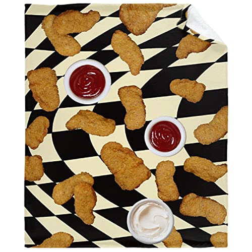 Chicken Nuggets Retro Plaid Food Collages Funny