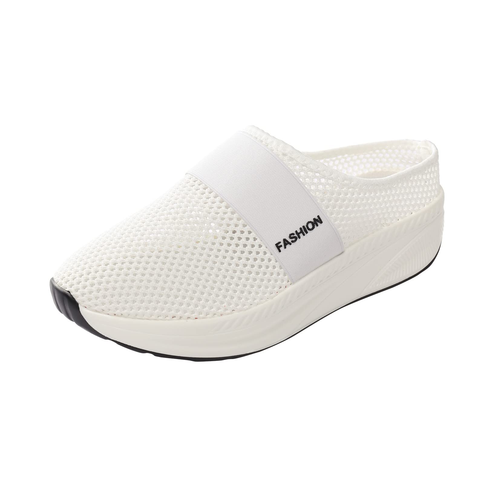 Breathable Mesh Women's Casual Shoes - Lightweight Summer Wedge Heel with Wide Width for Comfort | Perfect for Walking, Travel & Everyday Wear