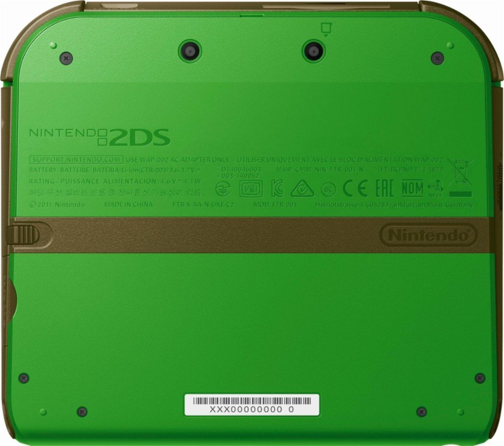 Nintendo 2DS Console with Legend of Zelda Ocarina of Time 3D Game Bundle - Portable Gaming System for Kids & Adults, Perfect for Travel & Home Entertainment