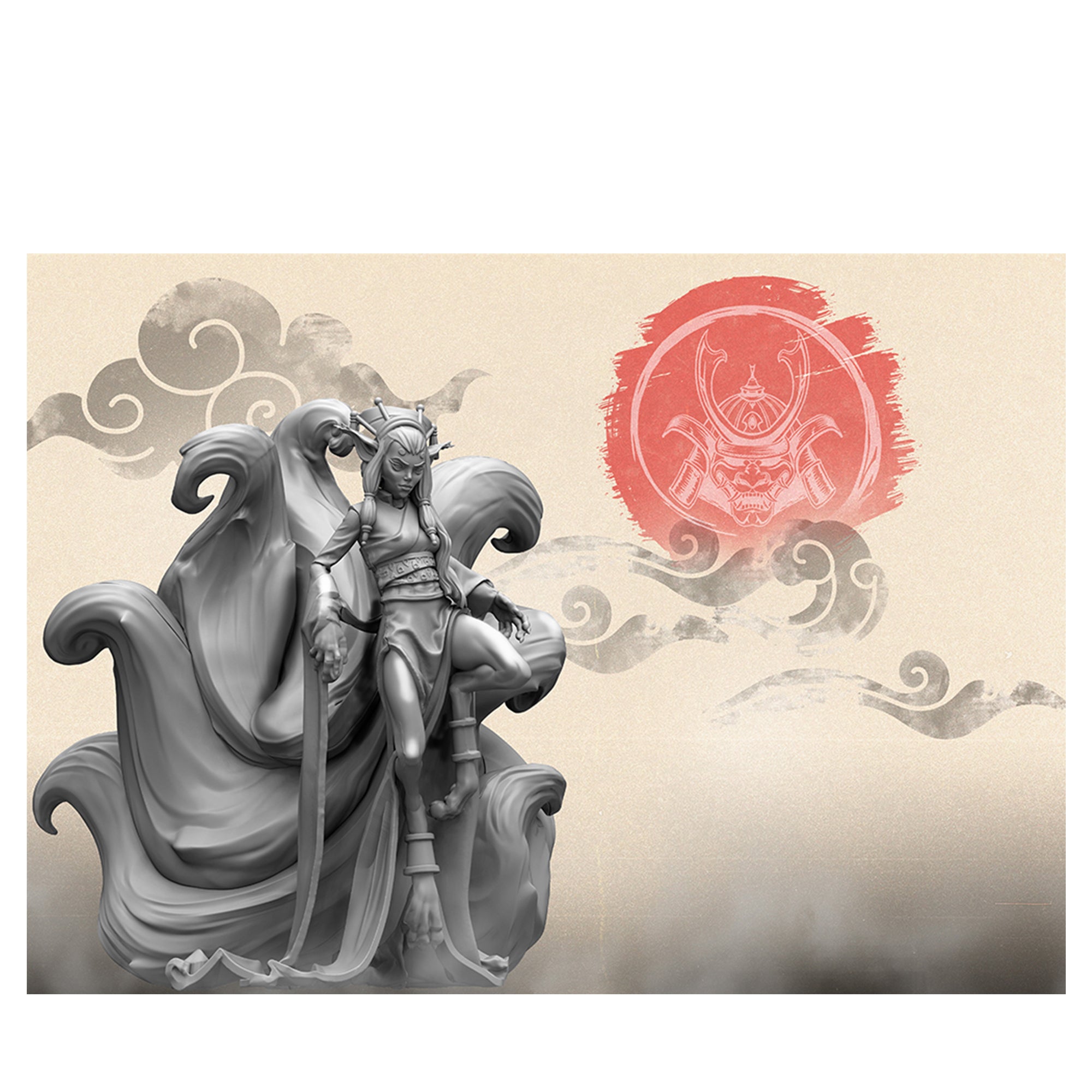 Yoroni: Kitsune Onmyoji - Japanese Fox Spirit Exorcist Action Figure | Anime Collectible for Fans of Japanese Mythology & Supernatural Anime | Perfect for Display, Cosplay & Gift Giving