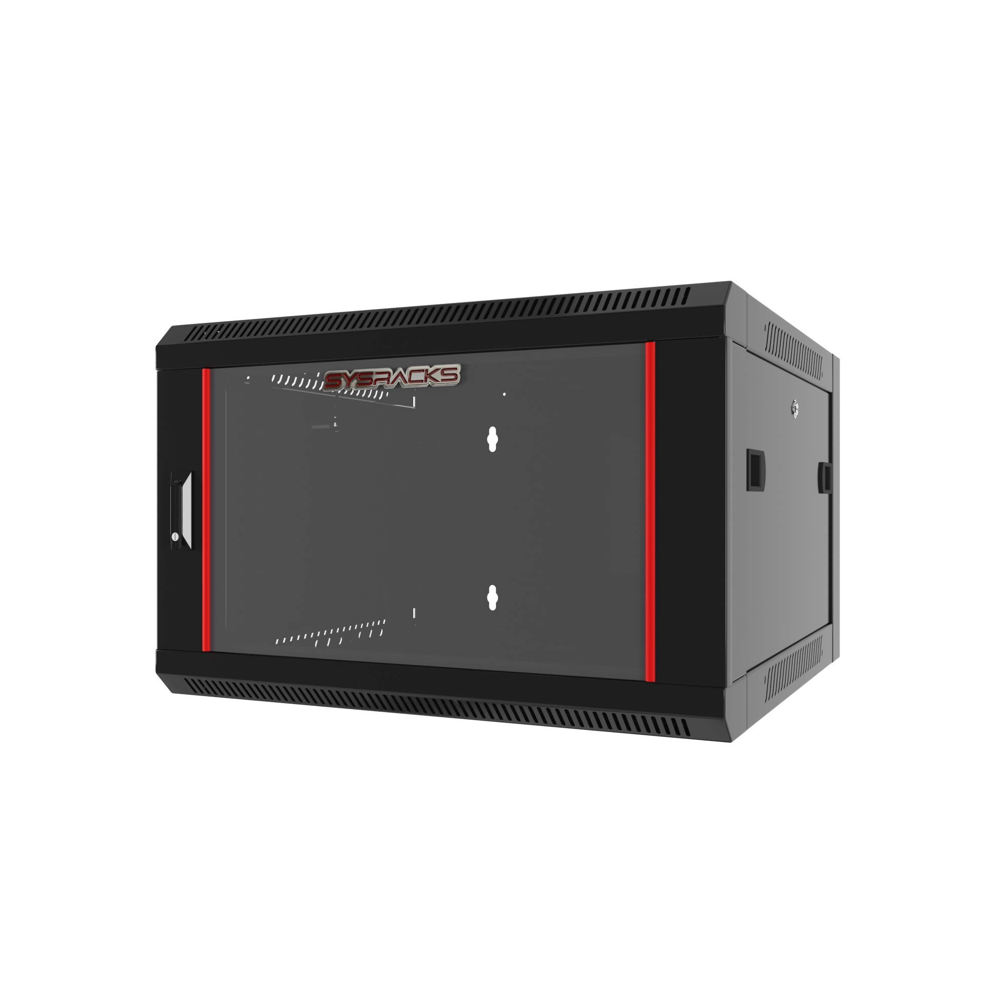 9U Wall Mount Server Rack Cabinet - 24-Inch Depth Locking Network Rack for Electronics, AV Equipment & Data Security - Perfect for Home/Office Network Setup & Audio Video Installation
