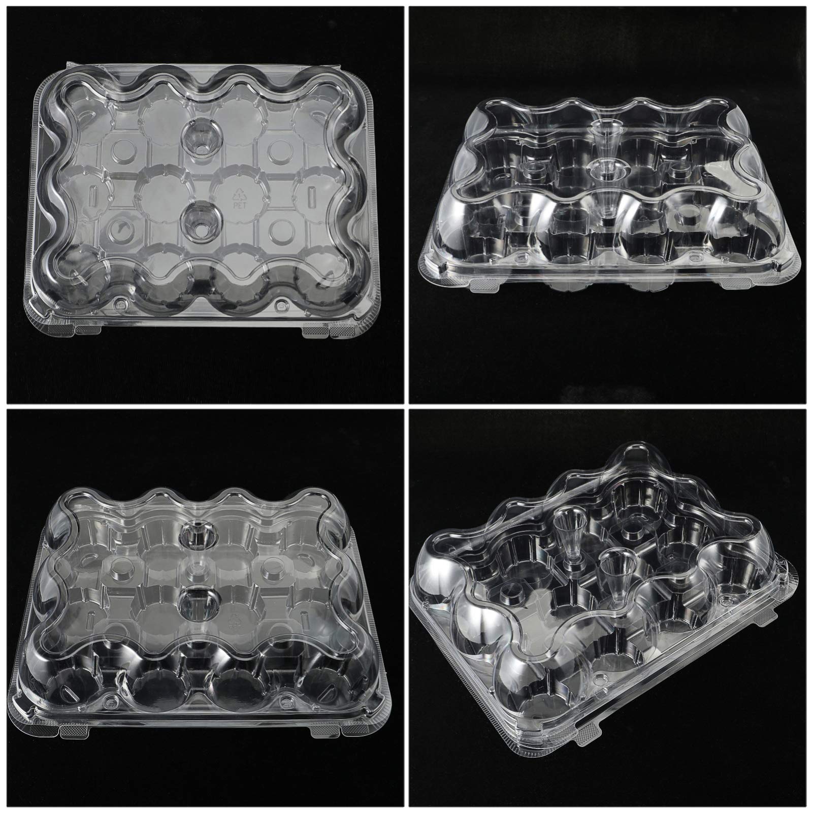 Hemoton 8-Piece 12-Hole Cake Box Set - Durable Cupcake Packaging Containers for Baking, Dessert Display & Party Decorations - Perfect for Birthday Parties, Weddings & Bakery Storage
