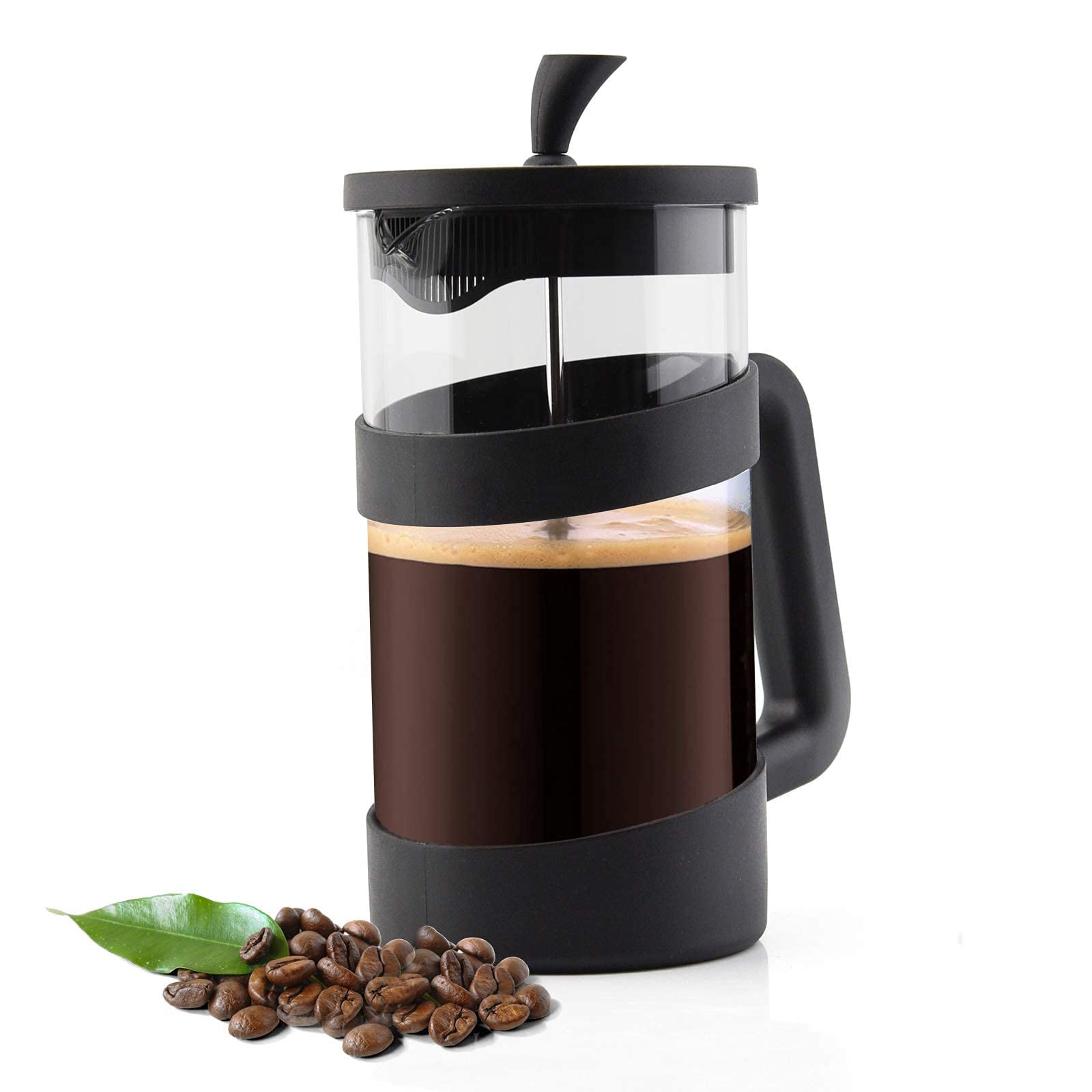 34 oz Large French Press Coffee Maker - Glass Travel & Camping Coffee Pot, 1000ML Portable Heat-Resistant French Press for Hot/Cold Brew Tea & Coffee - Perfect for Outdoor Adventures, Office & Home Use