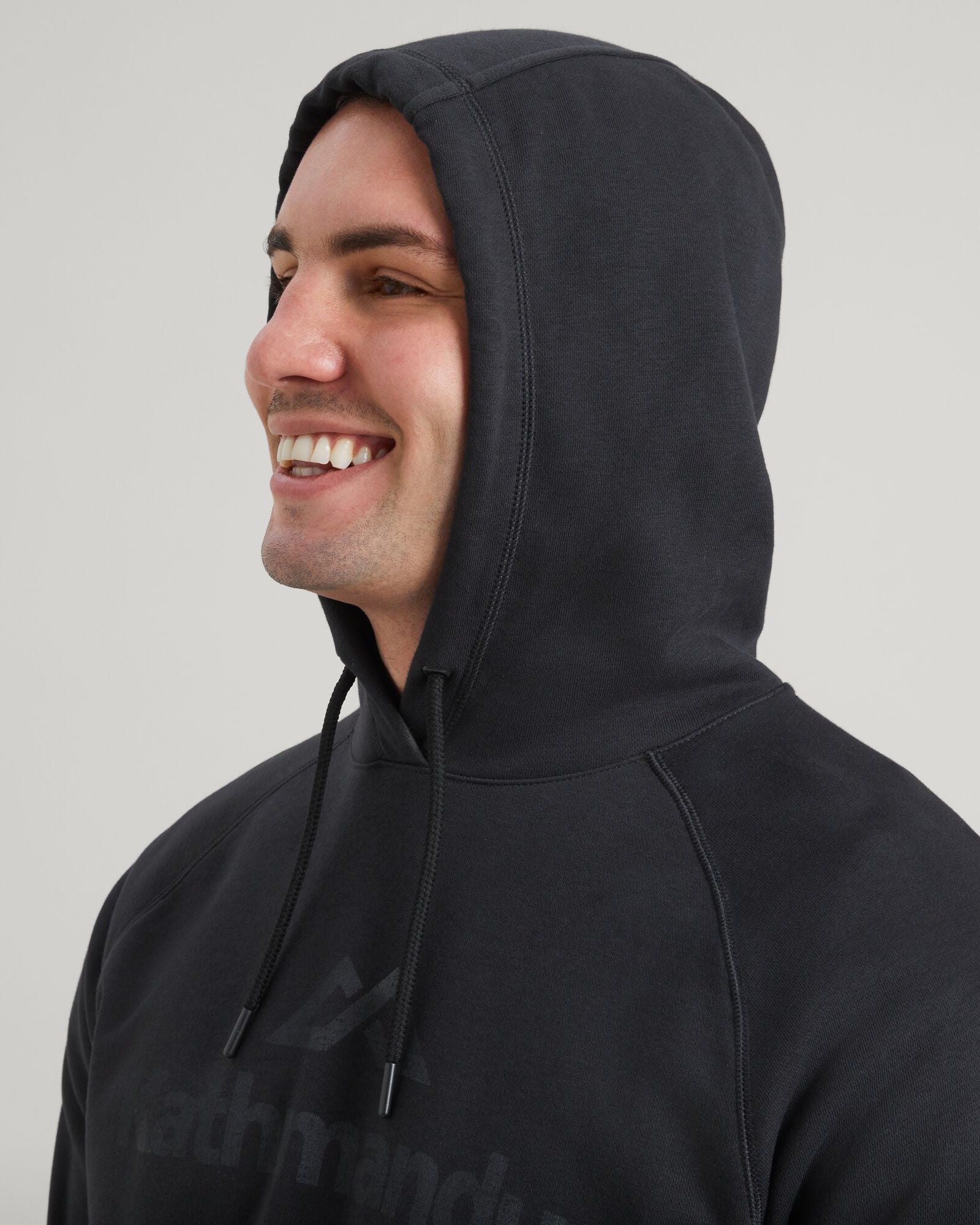 Kathmandu Logo Men's Fleece Hoodie - Black | Warm Winter Pullover for Outdoor Activities & Casual Wear