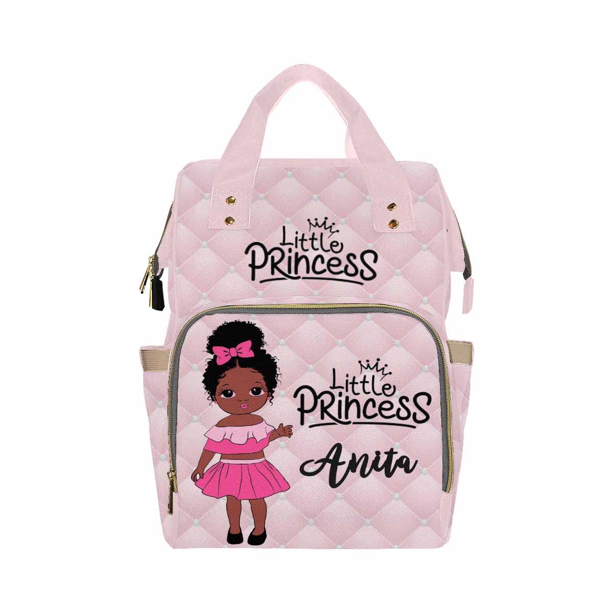 Custom Personalized Diaper Bag Backpack with Crown Design & Name Embroidery - Fashionable Nursing Shoulder Bag for Women & Men, Perfect for Travel, Daycare & Everyday Use