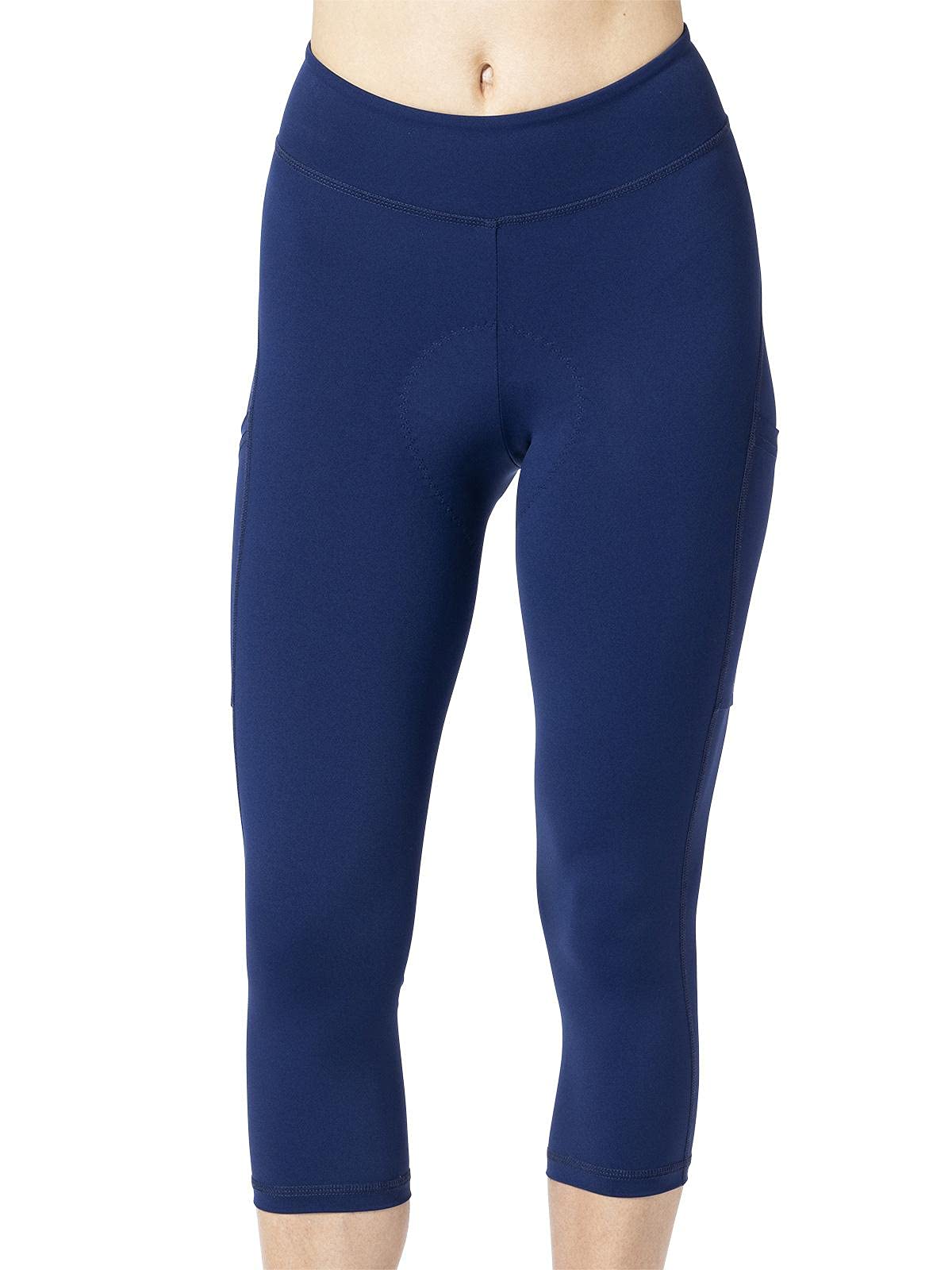Terry Wayfarer Bike Capri - Women's Moderate Compression Padded Cycling Shorts with 20 Inch Inseam | Comfortable Bicycle Workout Pants for Road & Indoor Cycling