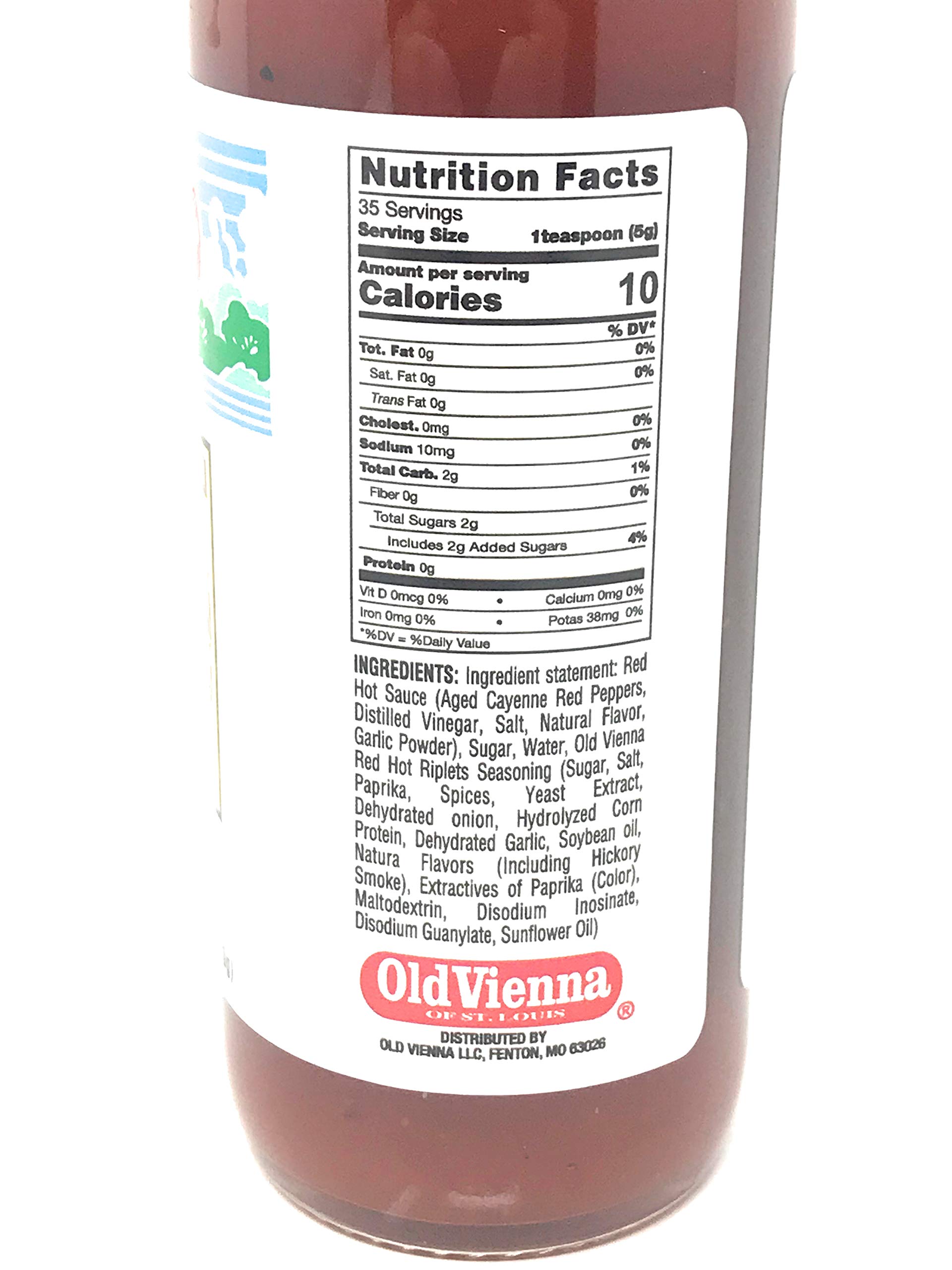 Old Vienna Red Hot Riplet Sauce - 6 Oz (170g) Spicy Hot Sauce for Wings, Burgers, and BBQ - Perfect for Grilling, Dipping & Cooking