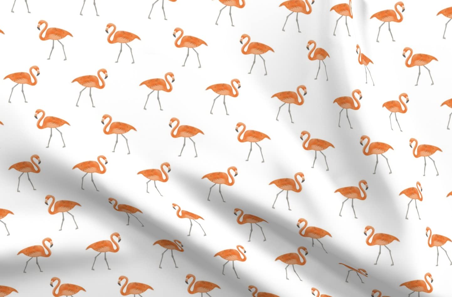 Flamingo Safari Africa Bird Animal Print Minky Fabric - Soft Fat Quarter for Sewing Baby Blankets, Quilt Backing & Plush Toys - Premium Spoonflower Material for DIY Crafts & Nursery Decor