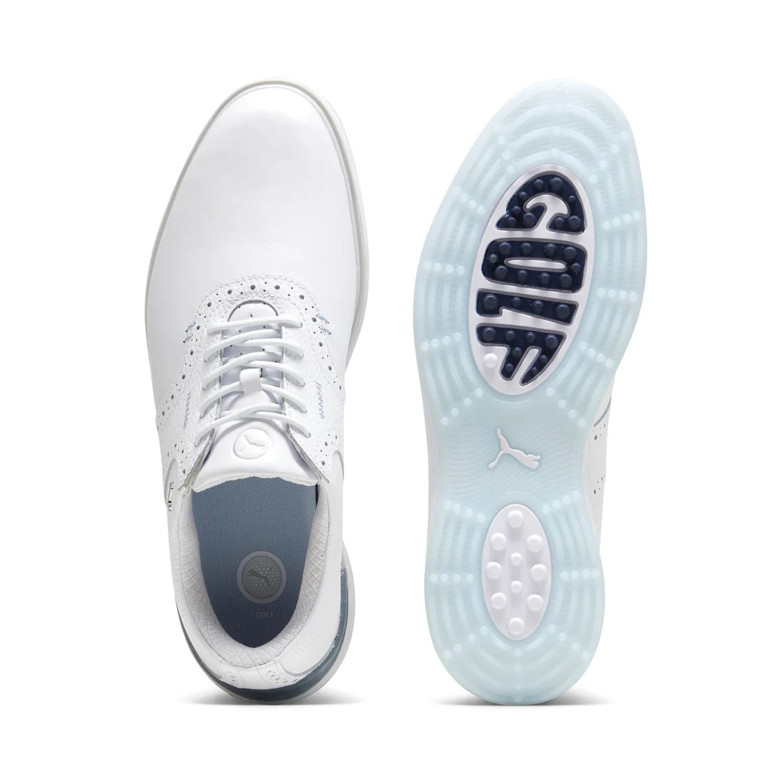 Puma Avant Running Shoes for Men - White/Ash Gray/Icy Blue | Lightweight & Breathable Sneakers for Jogging, Gym & Casual Wear
