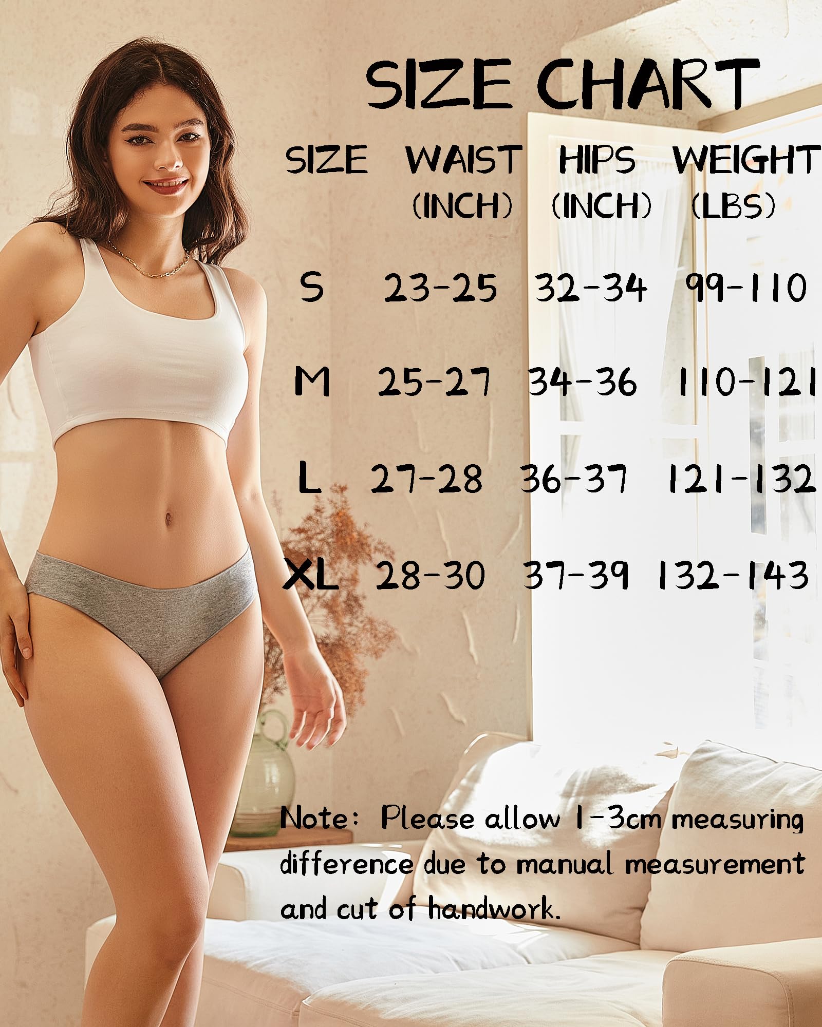 UNDER THE SEA Women's 6-Pack Cotton Bikini Underwear - Low Rise, High Cut, Breathable Cheeky Panties (Sizes S-XL) | Comfortable Daily Wear & Beach Outfits