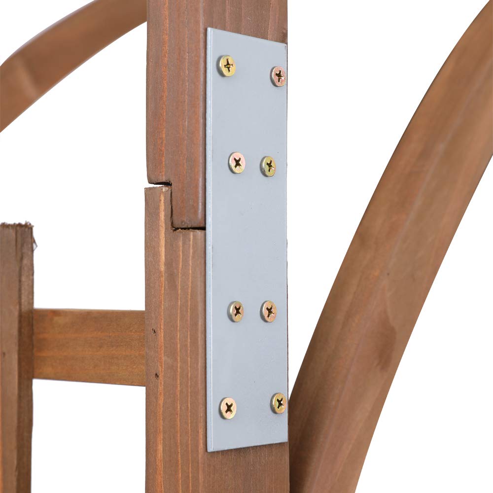 85 Inch Wooden Garden Trellis Pergola Arbor - Sturdy Outdoor Wedding Arch for Ceremonies & Plant Climbing | Perfect for Backyard Weddings, Vine Support & Garden Decor