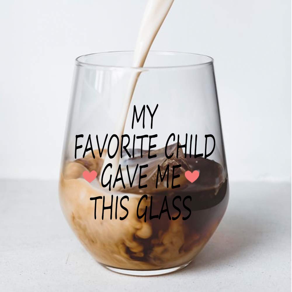 Funny Wine Glass for Mom - Best Novelty Birthday & Mother's Day Gift from Daughter/Son - Humorous Wine Cup for Women - Perfect Gift for Parents - Great for Parties, Relaxation & Celebrations