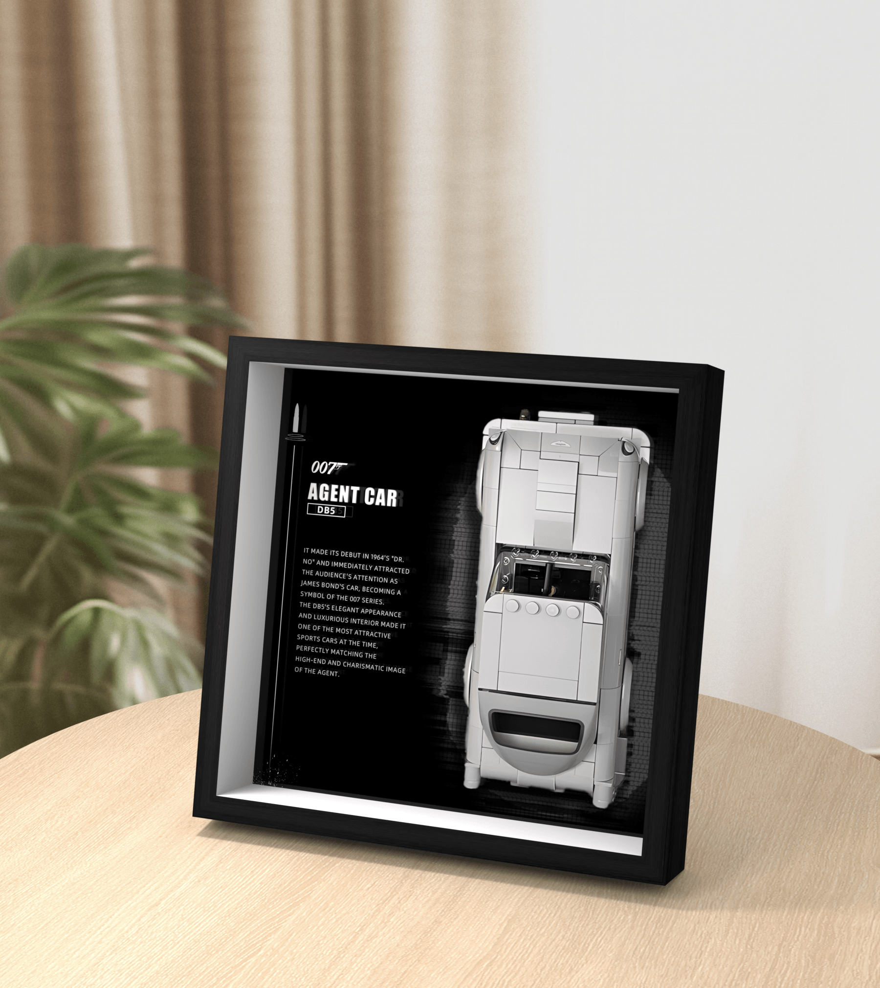 Lego Speed Champions Aston Martin DB5 76911 Display Car Frame - Perfect for Showcasing Your Model Car Collection at Home or Office