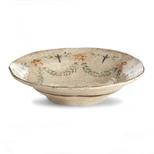 Arte Italica Medici Shallow Bowl - Elegant Cream Ceramic Serving Dish for Salads, Pasta & Appetizers | Italian-Inspired Tableware for Dining & Entertaining