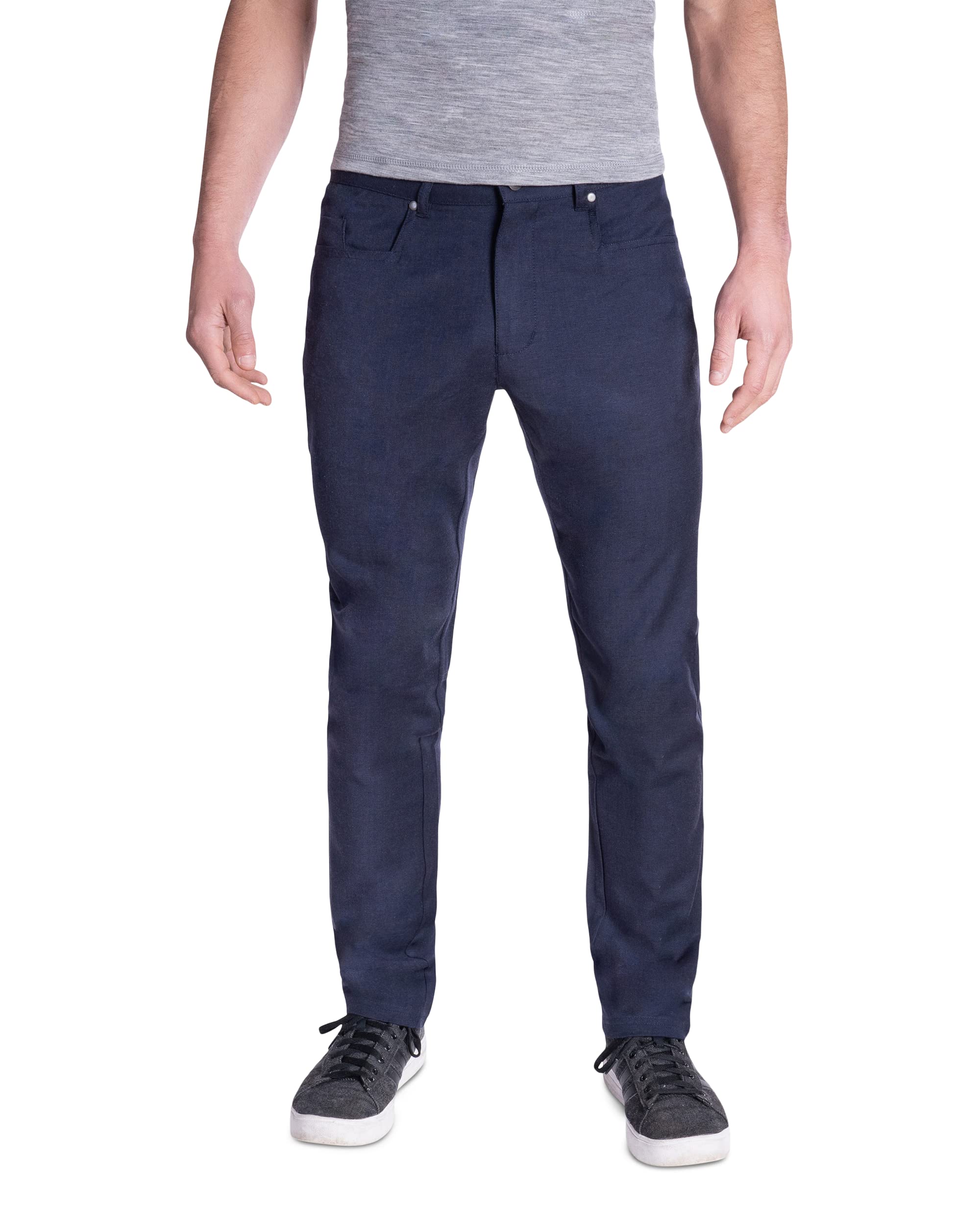 Woolly Clothing Co Men's Merino Wool Longhaul Pants - Comfortable Travel & Outdoor Hiking Trousers for All Seasons