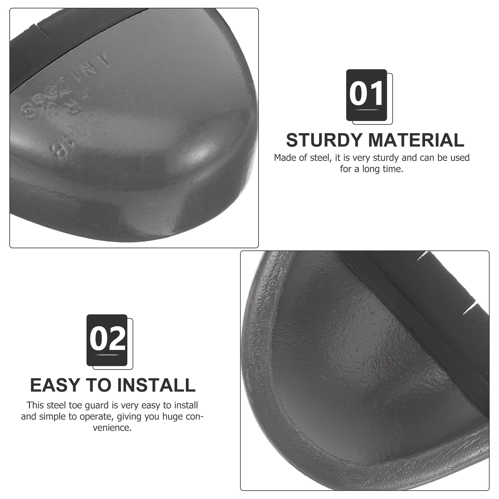 Gadpiparty 1 Pair Steel Toe Caps for Shoes - Universal Metal Toe Cover Protectors for Work Boots & Safety Shoes - Durable Shoe Guard for Men & Women - Perfect for Construction, Warehouse & Industrial Work Safety