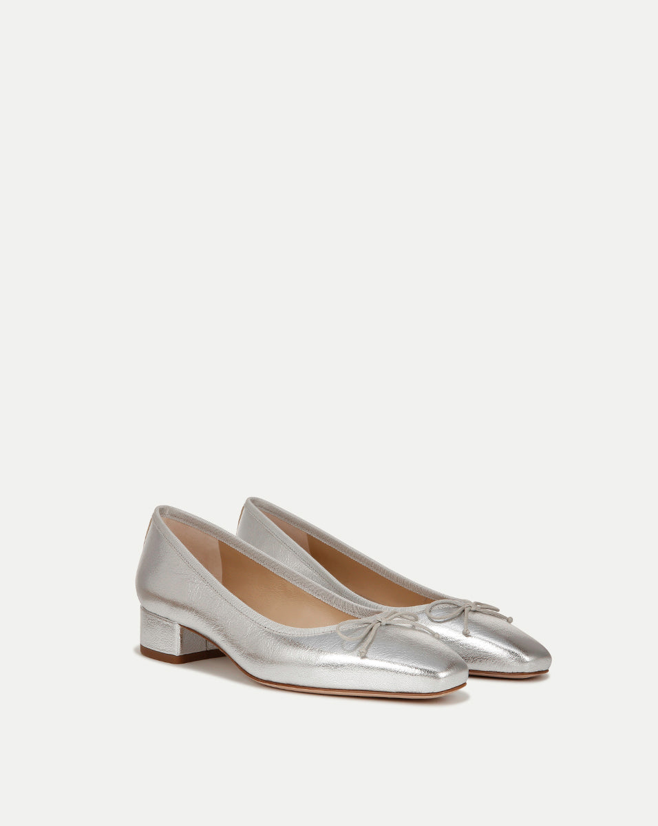 Cecile Women's Metallic Leather Ballet Flats - Comfortable & Stylish Shoes for Work, Casual Wear & Dance
