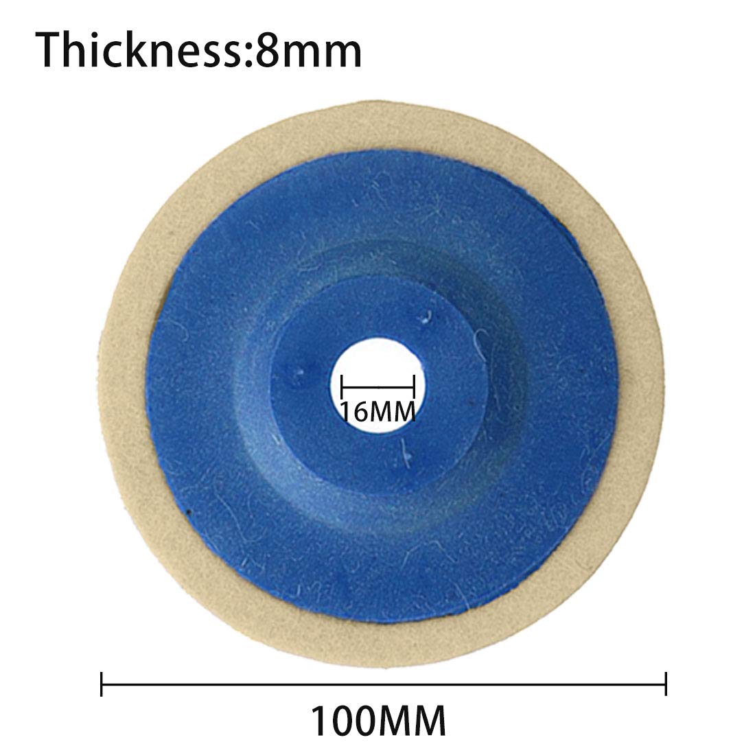 3-Pack 4 Inch Wool Polishing Pads for Angle Grinder - Buffing & Polishing Wheel Discs for Metal, Marble, Glass & Ceramics - Perfect for DIY Projects, Auto Detailing & Stone Restoration