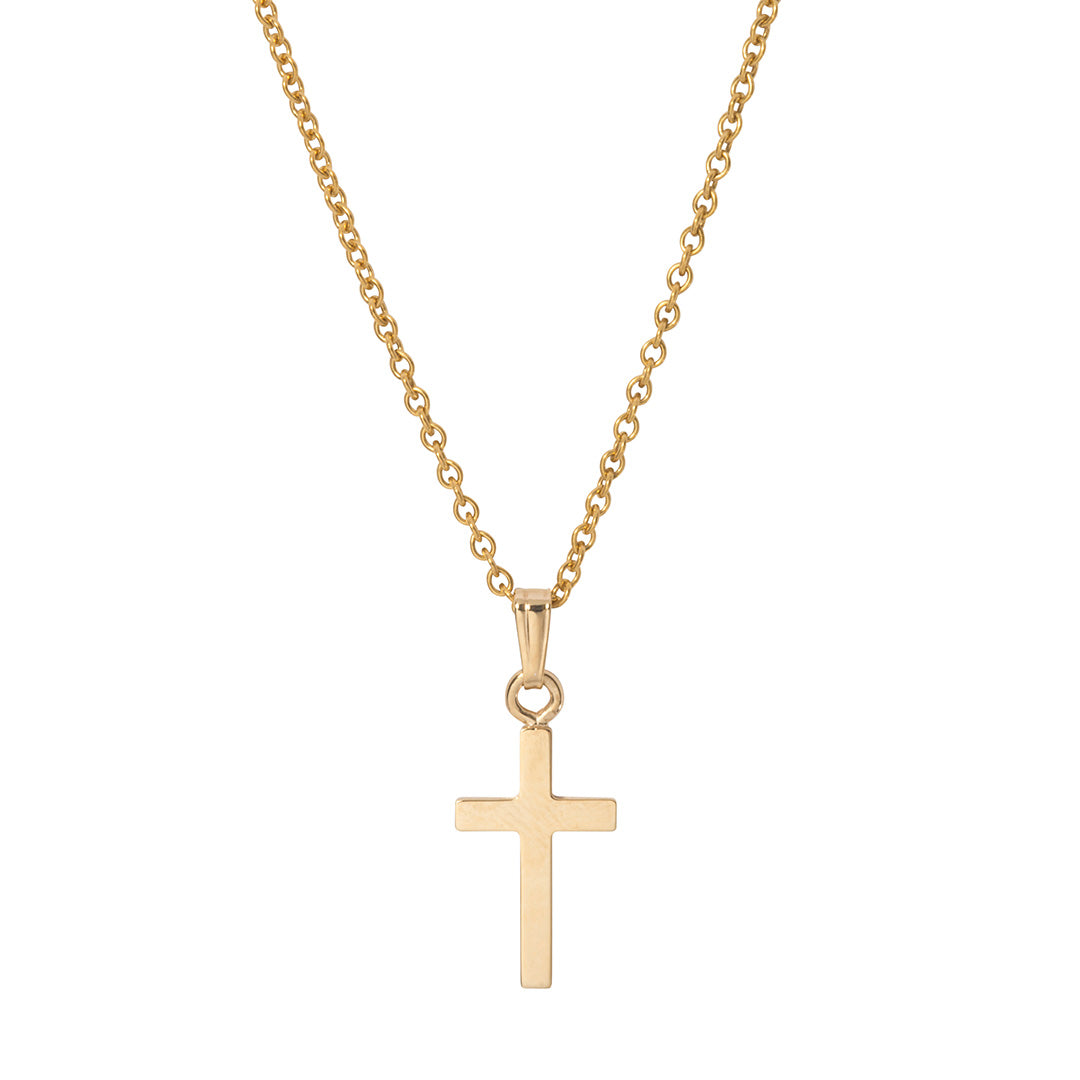 14K Gold Filled Baby Cross Pendant Necklace - Religious Jewelry for Christening, Baptism & First Communion Gifts