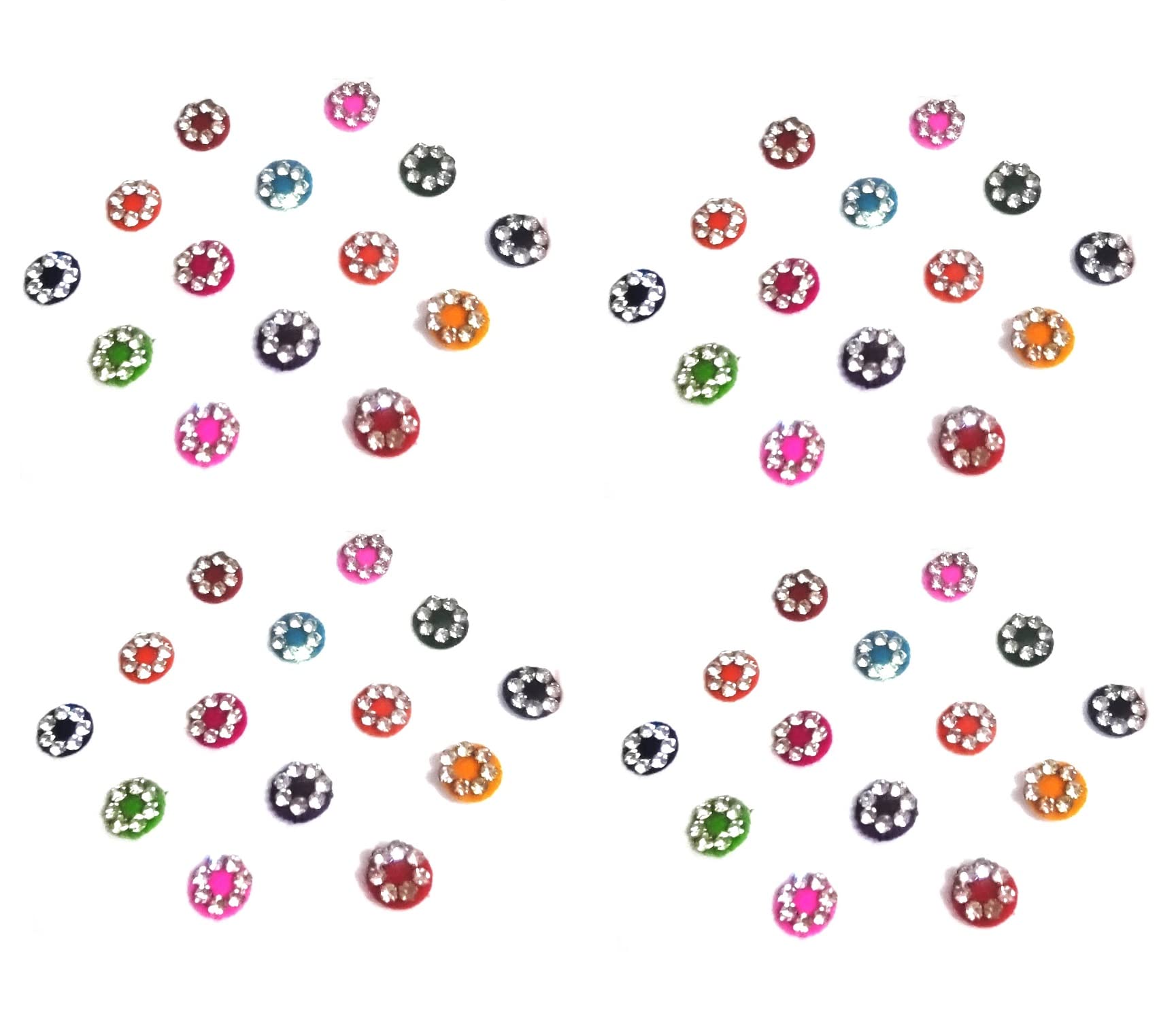 DeLegarde® Shiny Rhinestone Bindi for Women - Small Size Multi-Colored Indian Forehead Jewelry - Perfect for Weddings, Festivals & Cultural Events
