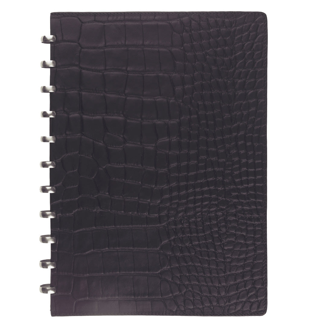 Premium Atoma Pur Croco Brown Leather Notebook - 210 x 295 mm Refillable Journal for Business, School & Travel | Elegant Gift Idea for Professionals & Students