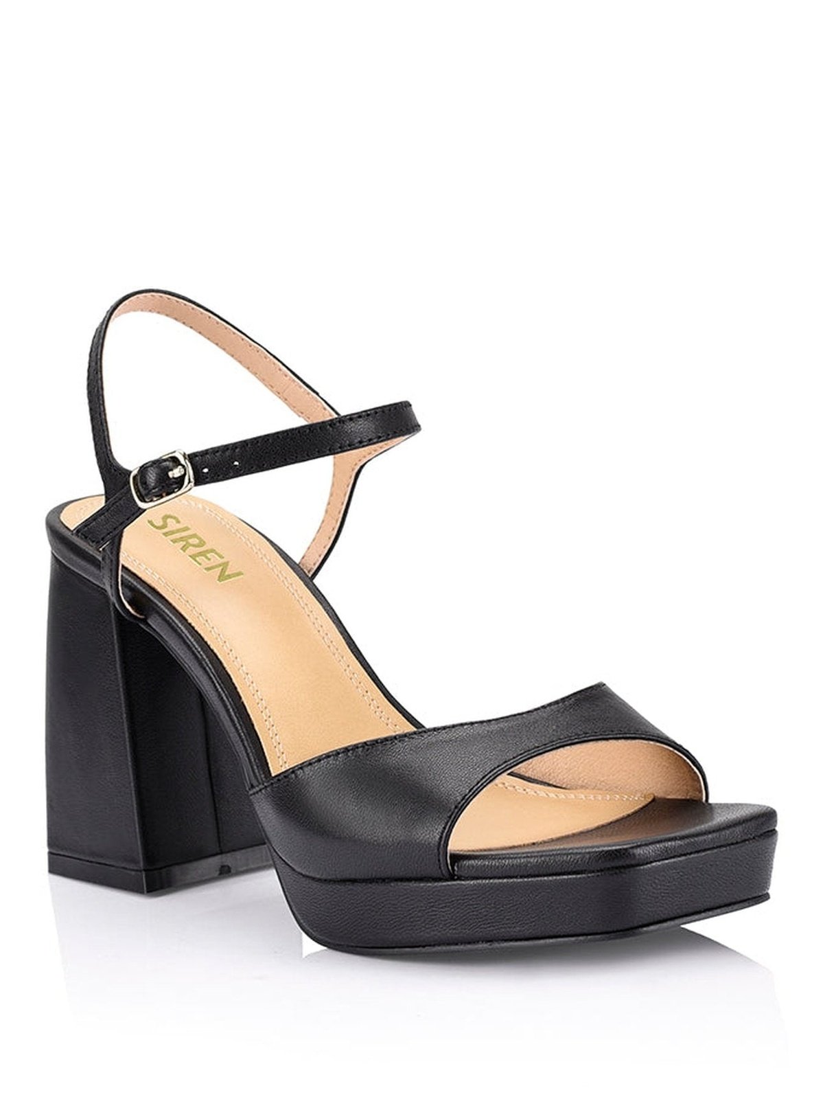 Martinez Black Leather Platform Heels for Women - Stylish & Comfortable High Heels for Parties, Weddings & Evening Events