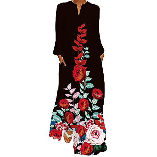 JPVDPA Women's Sleeveless Maxi Dresses - Casual Loose Long Summer Dress with Striped Floral Print | Beach Vacation, Party Wear & Everyday Outfit