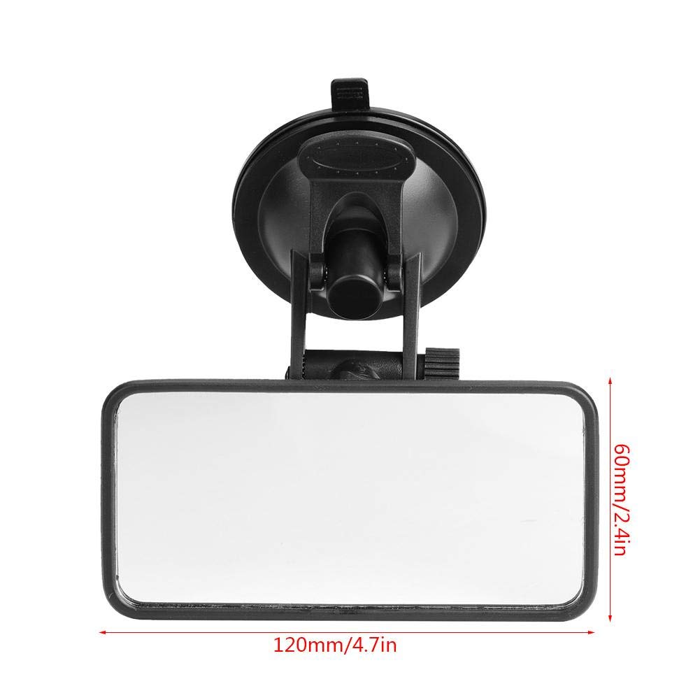 Qiilu Adjustable Baby Car Mirror - Rear View Safety Monitor for Infant Car Seat with Strong Suction Cup | Shatterproof Glass for Safe Travel | Perfect for Parents to Keep an Eye on Baby While Driving