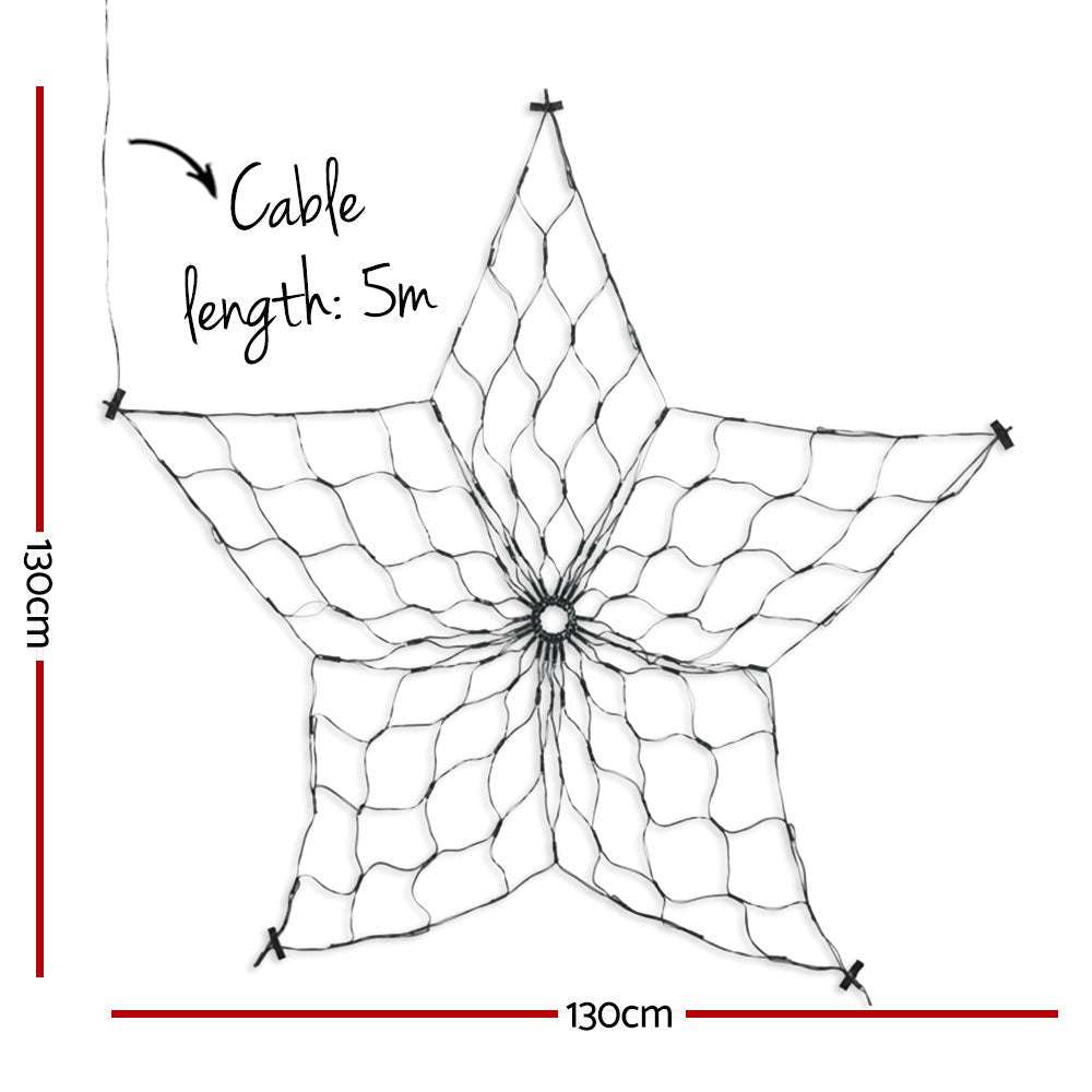 1.3M Christmas Lights - 130 LED Snowflake String Lights for Indoor/Outdoor Holiday Decor - Perfect for Christmas Trees, Windows, and Party Decorations