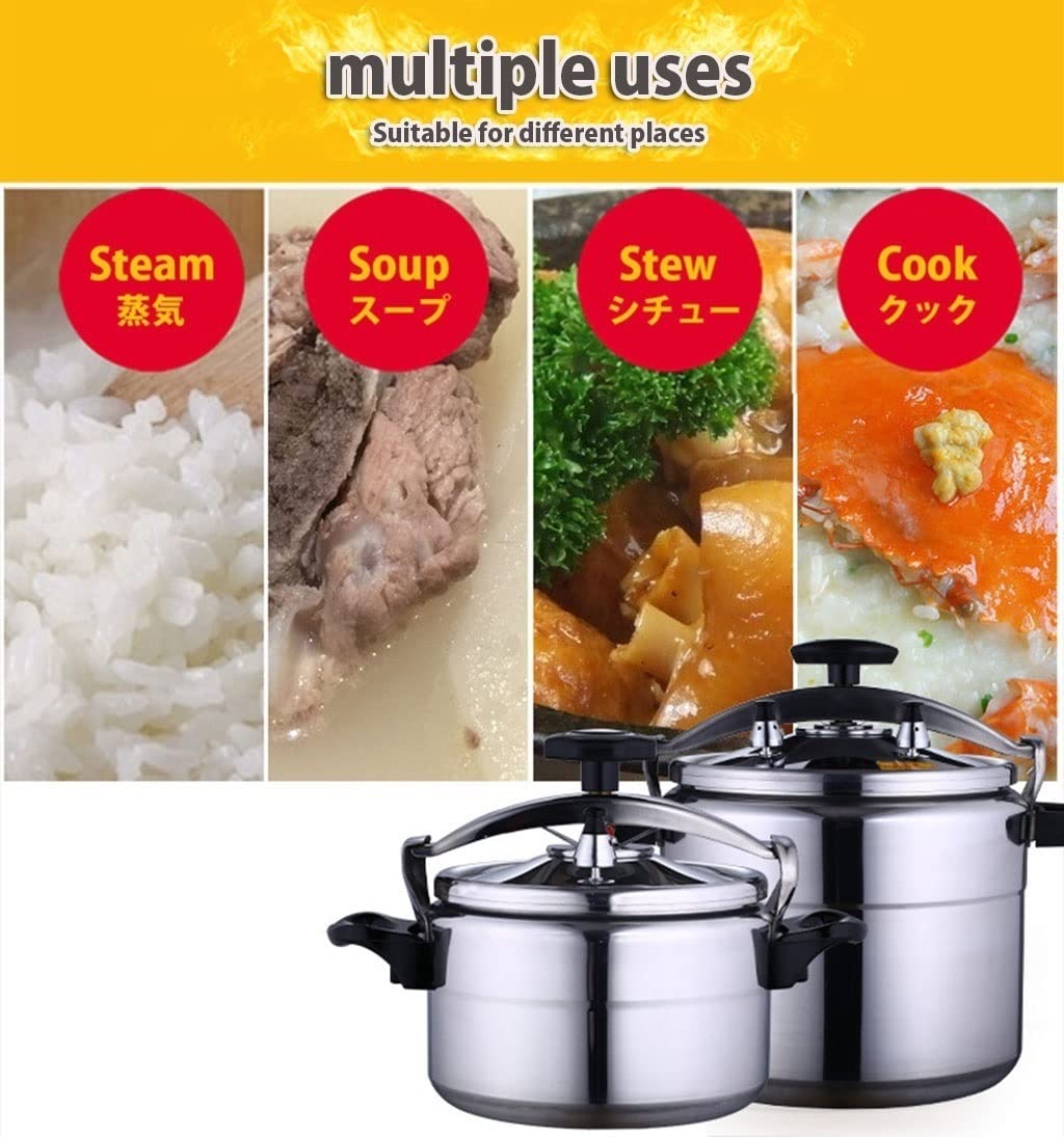 4L Aluminum Alloy Mini Pressure Cooker - Explosion-Proof & Super Safety Lock for Home & Hotel Kitchen Use | Safe & Durable for Daily Cooking, Meal Prep & Camping