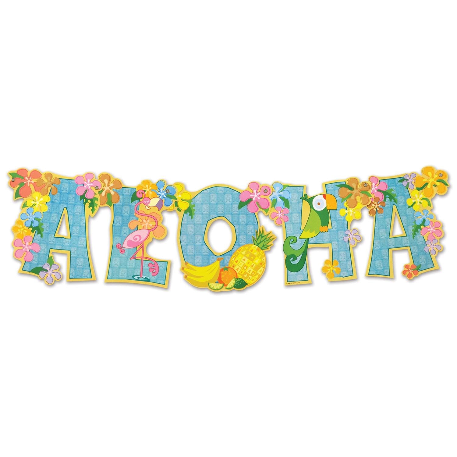 12 Pack Beistle Luau Party Aloha Streamers - Colorful Hawaiian Tropical Decorations for Luau Party, Beach Party, Summer BBQ & Hawaiian Themed Events