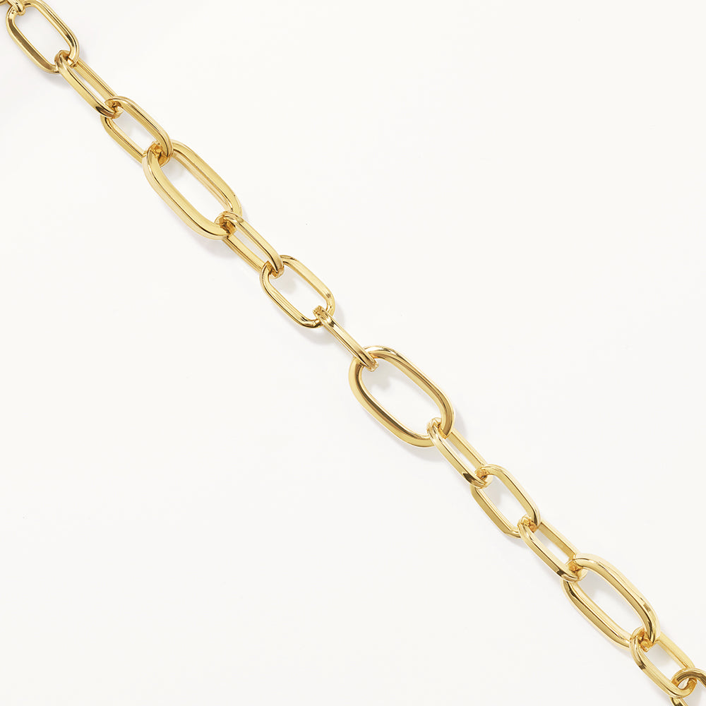 Bold Paperclip Chain Necklace - 14K Gold Plated Dainty Minimalist Jewelry for Women, Perfect for Everyday Wear & Layering