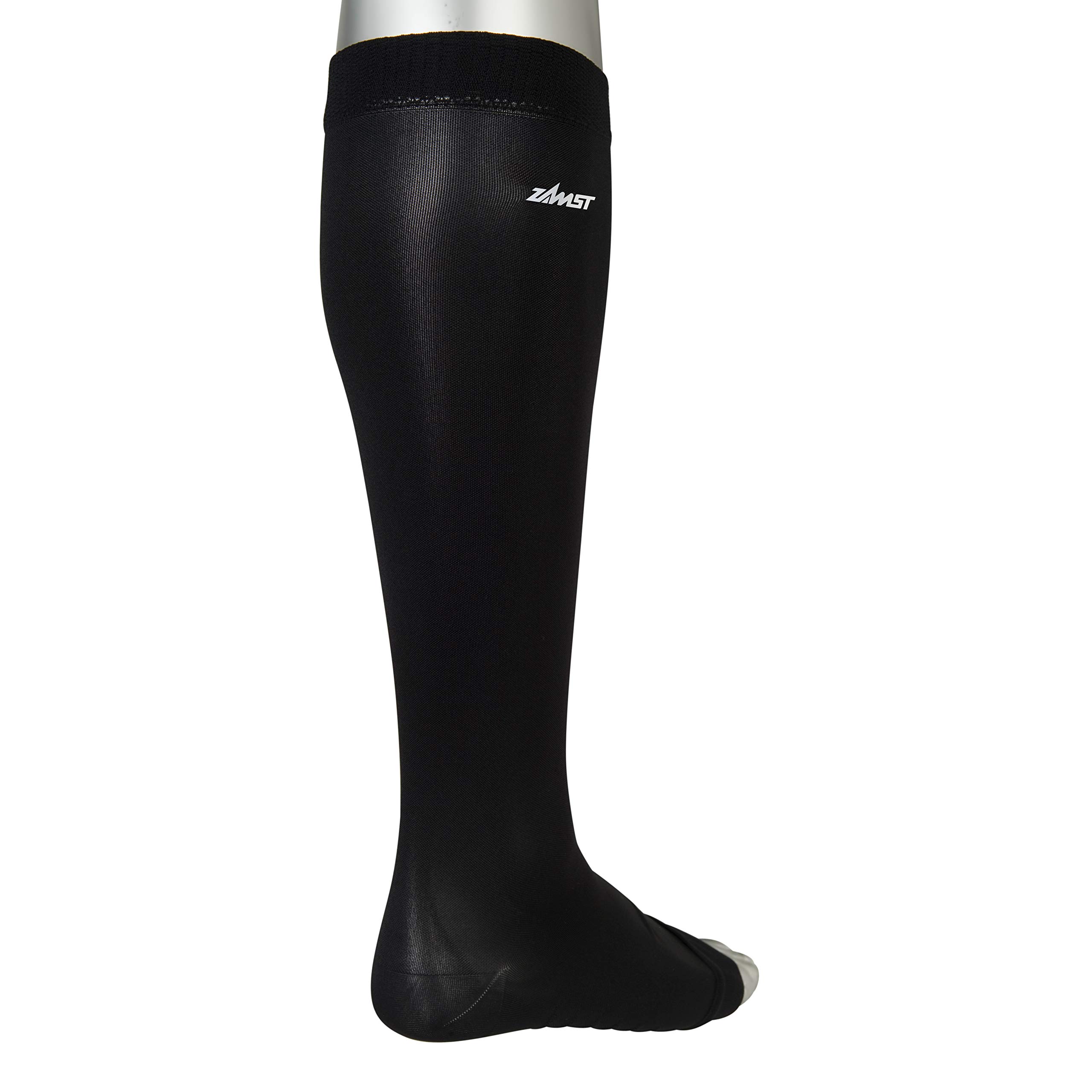 Zamst LC-1 Open Toe Calf Compression Socks for Women & Men - Breathable Support Stockings for Running, Hiking, Travel & Varicose Vein Relief