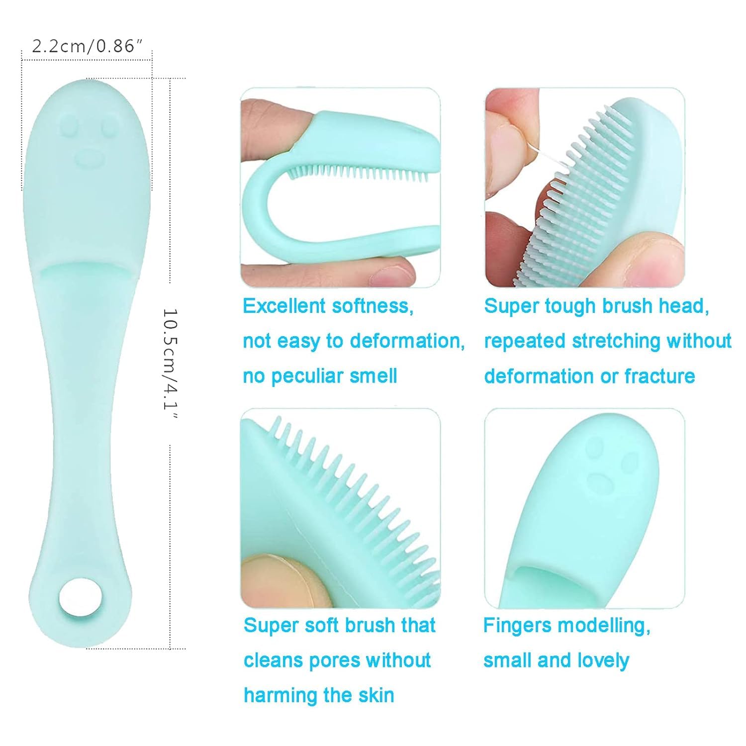 Dhanuom Manual Facial Cleansing Brush Set (2 Pack) - Gentle Exfoliating Face Scrubber for Deep Cleansing, Blackhead Removal & Skin Massage - Multicolor | Perfect for Daily Skincare Routine & Spa Treatments