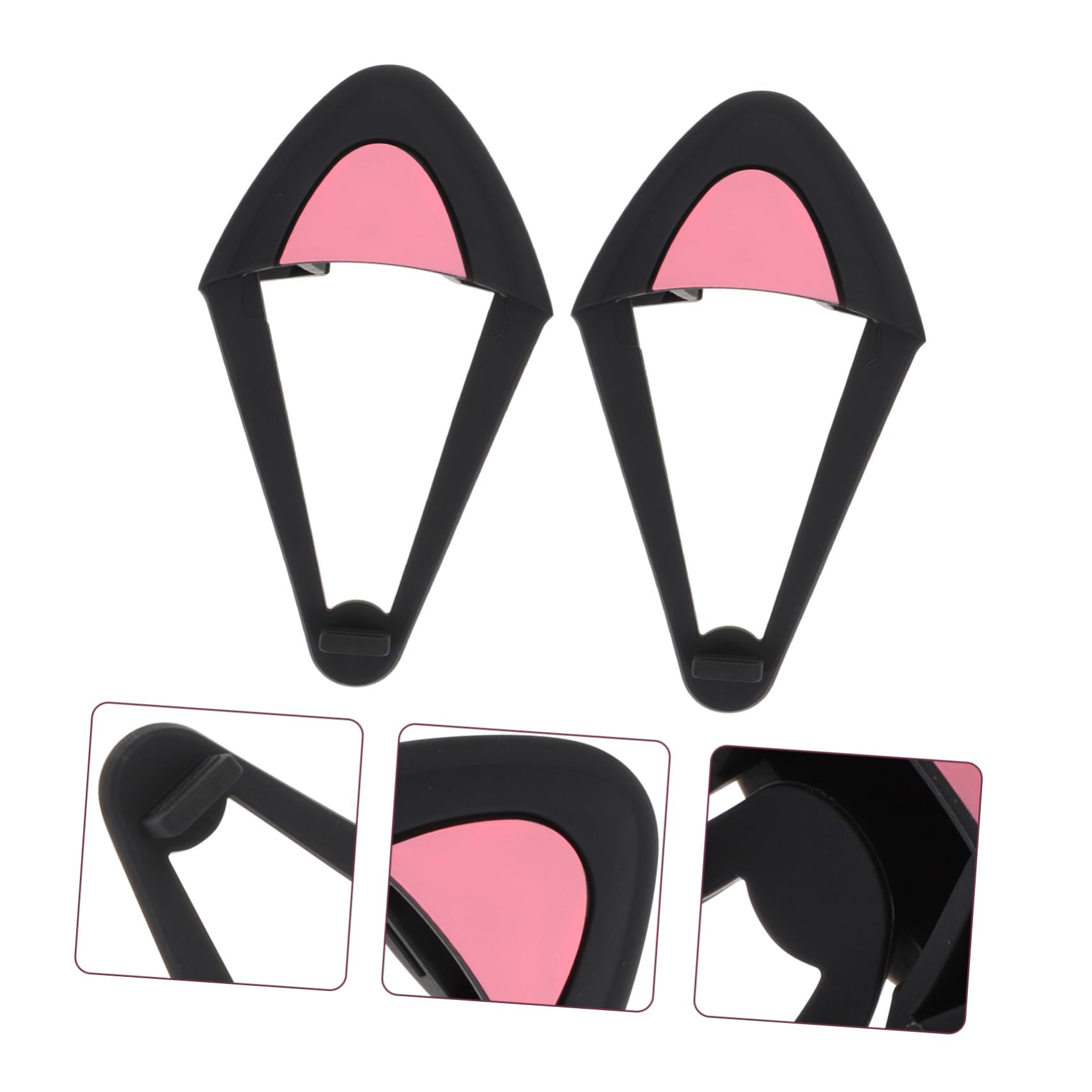 Jojofuny Cat Ear Headphone Accessories - Cute Cartoon Headset Decor for Girls, Women (Black) | Perfect for Cosplay, Gaming, and Stylish Headphone Customization