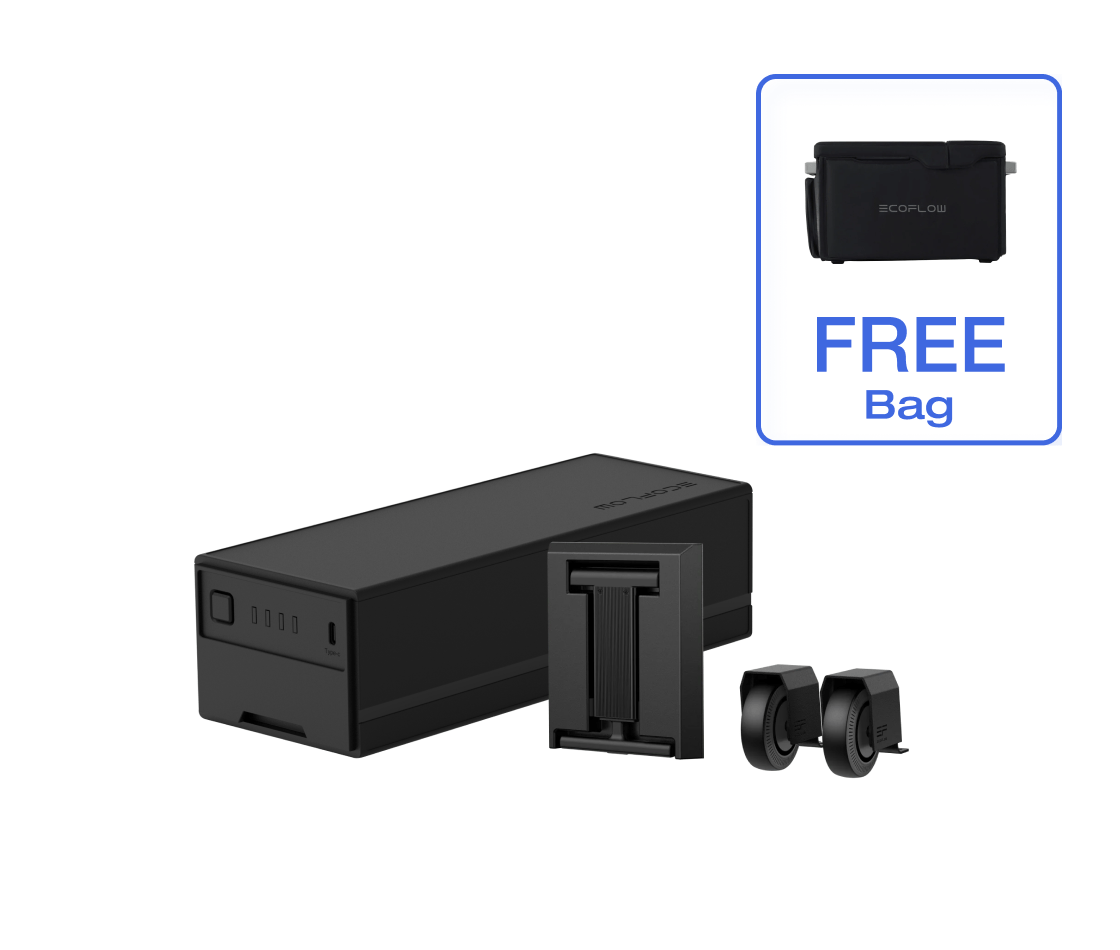 EcoFlow GLACIER Portable Refrigerator with Plug-in Battery, Wheels & Lever - Includes FREE Storage Bag | Perfect for Camping, Road Trips & Outdoor Adventures