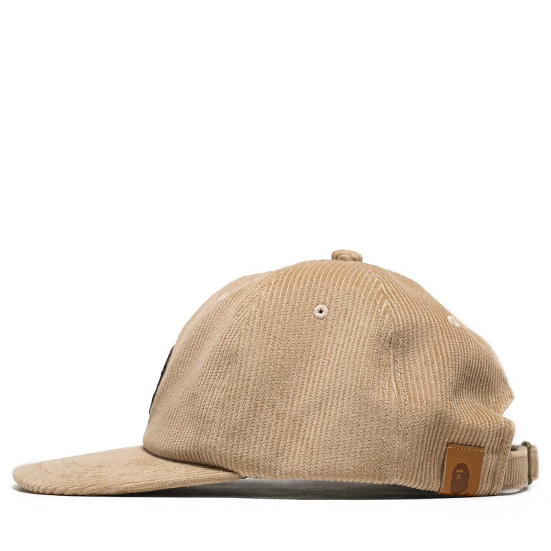 BAPE Ape Head Corduroy Strapback Hat - Beige | Streetwear Fashion Accessory for Men & Women | Perfect for Urban Outfits & Casual Wear