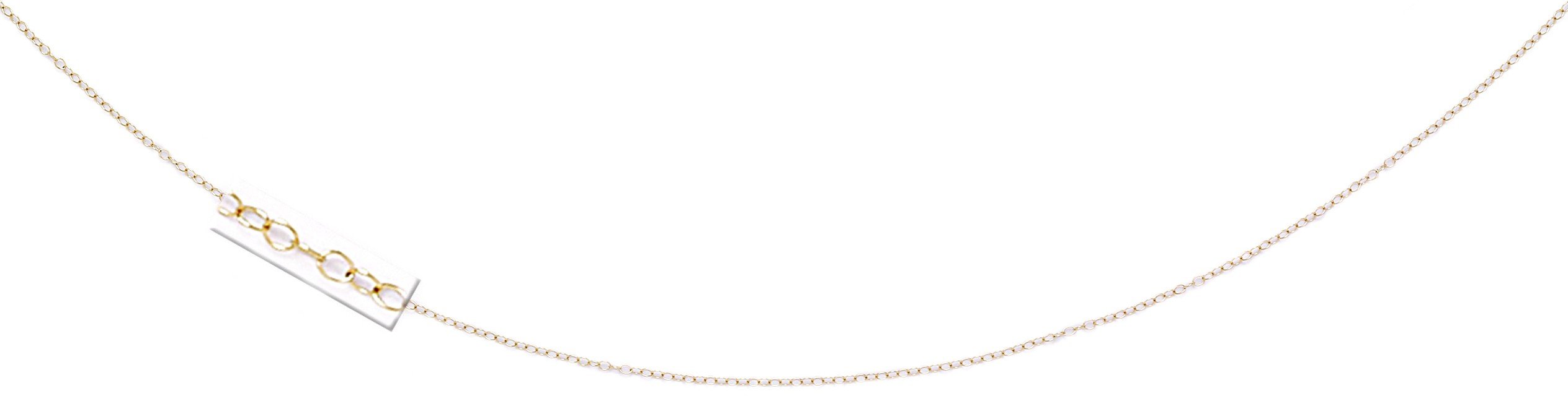 14K Yellow Gold Cable Chain Pendant Necklace - 18 Inch Dainty Jewelry for Women | Elegant Layering Necklace for Everyday Wear, Gift for Her, Birthday & Anniversary Present