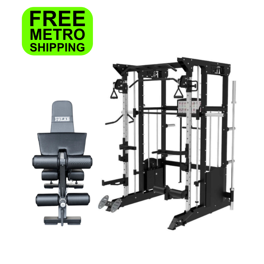 FX200 Home Gym Equipment with Adjustable Bench - Versatile Workout Starter Kit for Strength Training & Cardio | Perfect for Small Spaces & Home Fitness