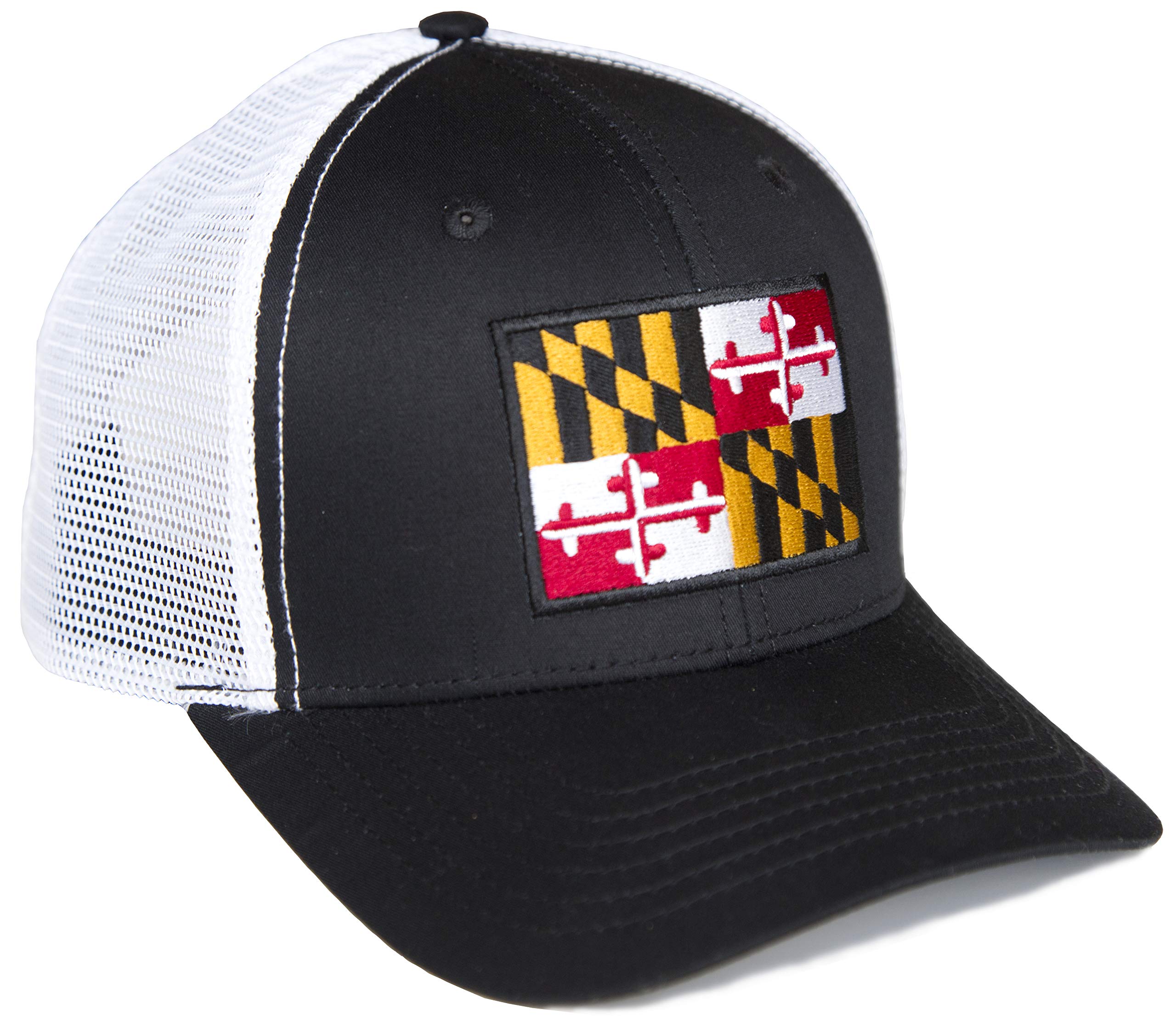 Premium Maryland Flag Snapback Trucker Baseball Hat - Adjustable & Stylish for Outdoor Sports, Casual Wear & Fan Gear