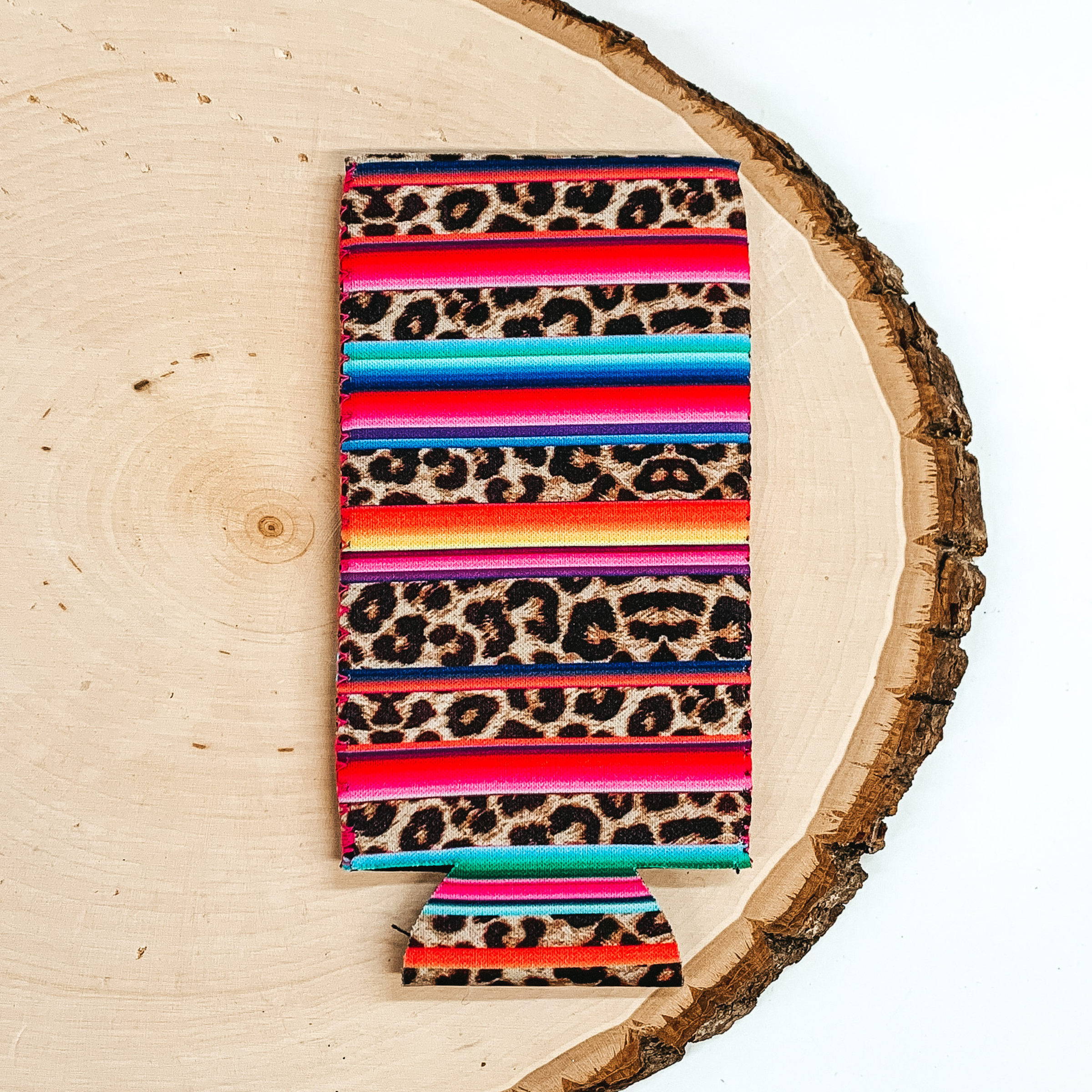 Serape & Leopard Print Slim Can Koozie - 3 Pack for $10 | Keep Drinks Cold at Parties, BBQs & Outdoor Events