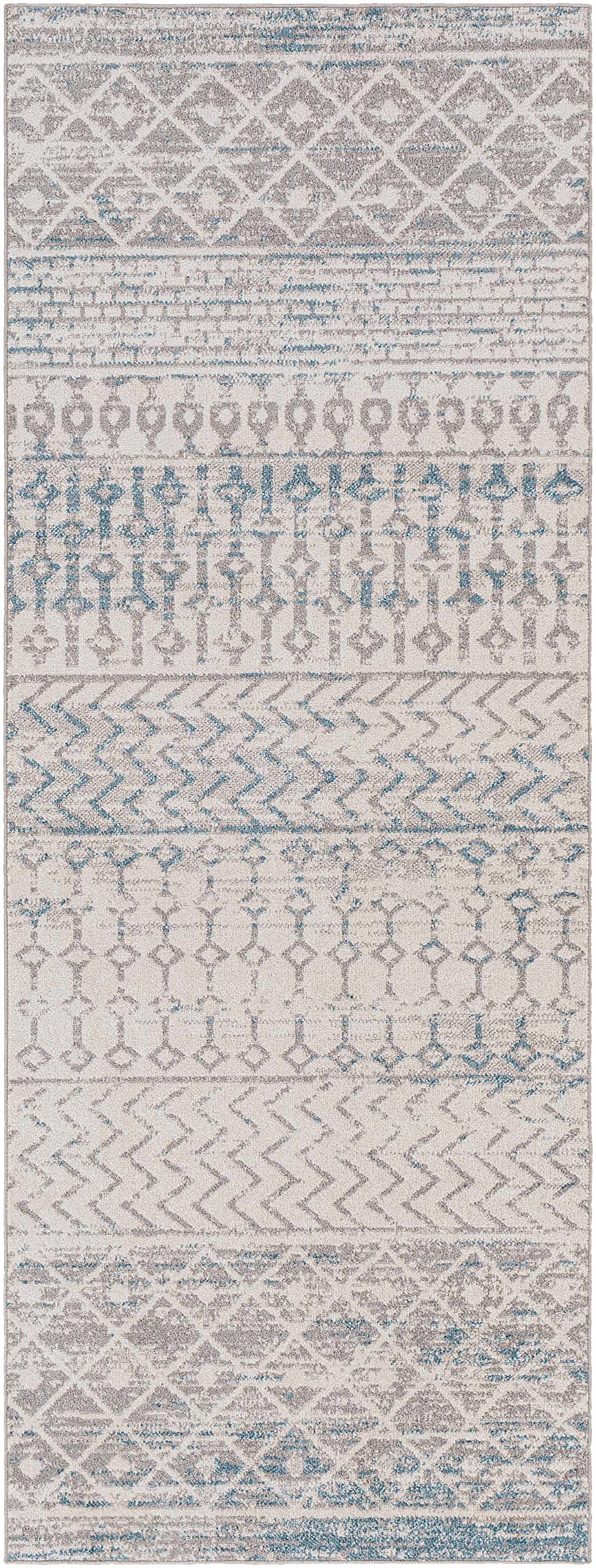Hauteloom Tambac Machine Washable Area Rug - Blue & Gray - 6'7