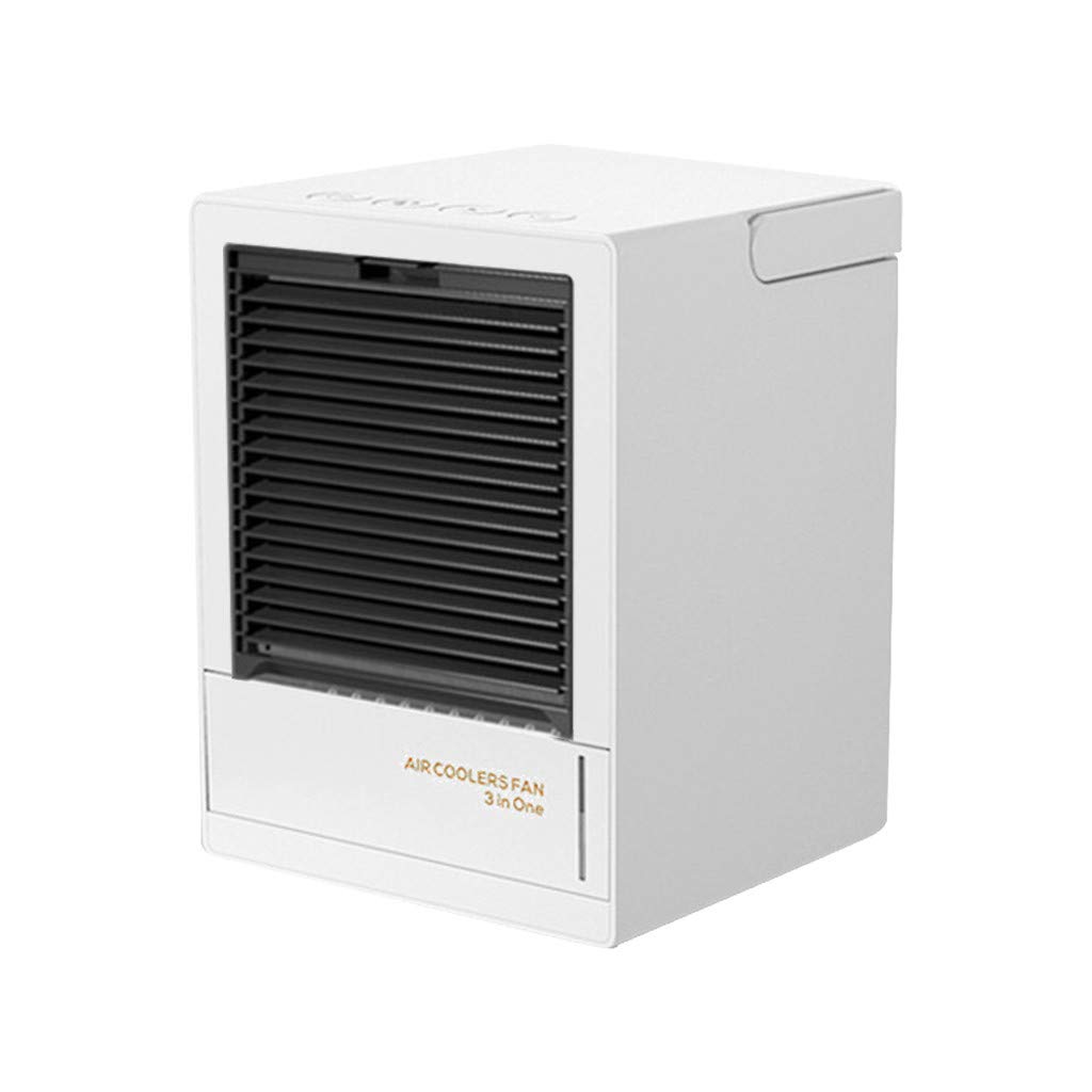 Easytoy Portable Air Conditioner - 3-Speed Quiet USB Rechargeable Desktop Cooling Fan with 450ML Water Tank, Humidifier & Air Purifier | Evaporative Air Cooler for Home, Office, Bedroom | Perfect for Summer, Hot Weather & Indoor Cooling (White)