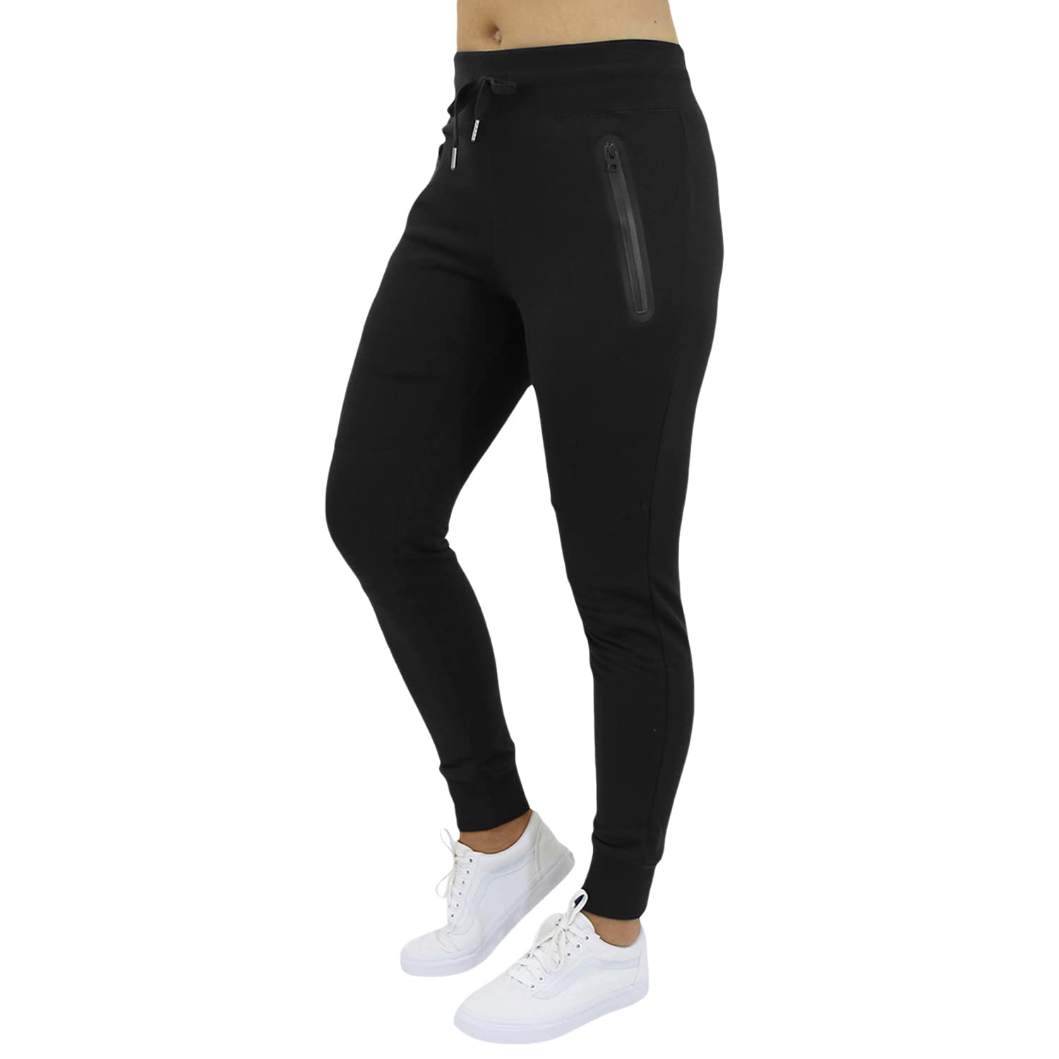 Harvic Women's Fleece Joggers with Zipper Pockets - Soft Athletic Sweatpants for Gym, Yoga, Running & Lounge Wear - Comfortable Workout Pants for Women