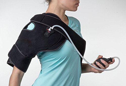 Hot & Cold Shoulder Compression Wrap for Pain Relief - Right Arm Support for Arthritis, Injury & Post-Surgery Recovery - Ideal for Athletes & Office Workers