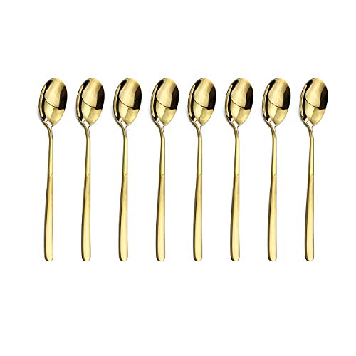 Gold Dessert Spoon 8p